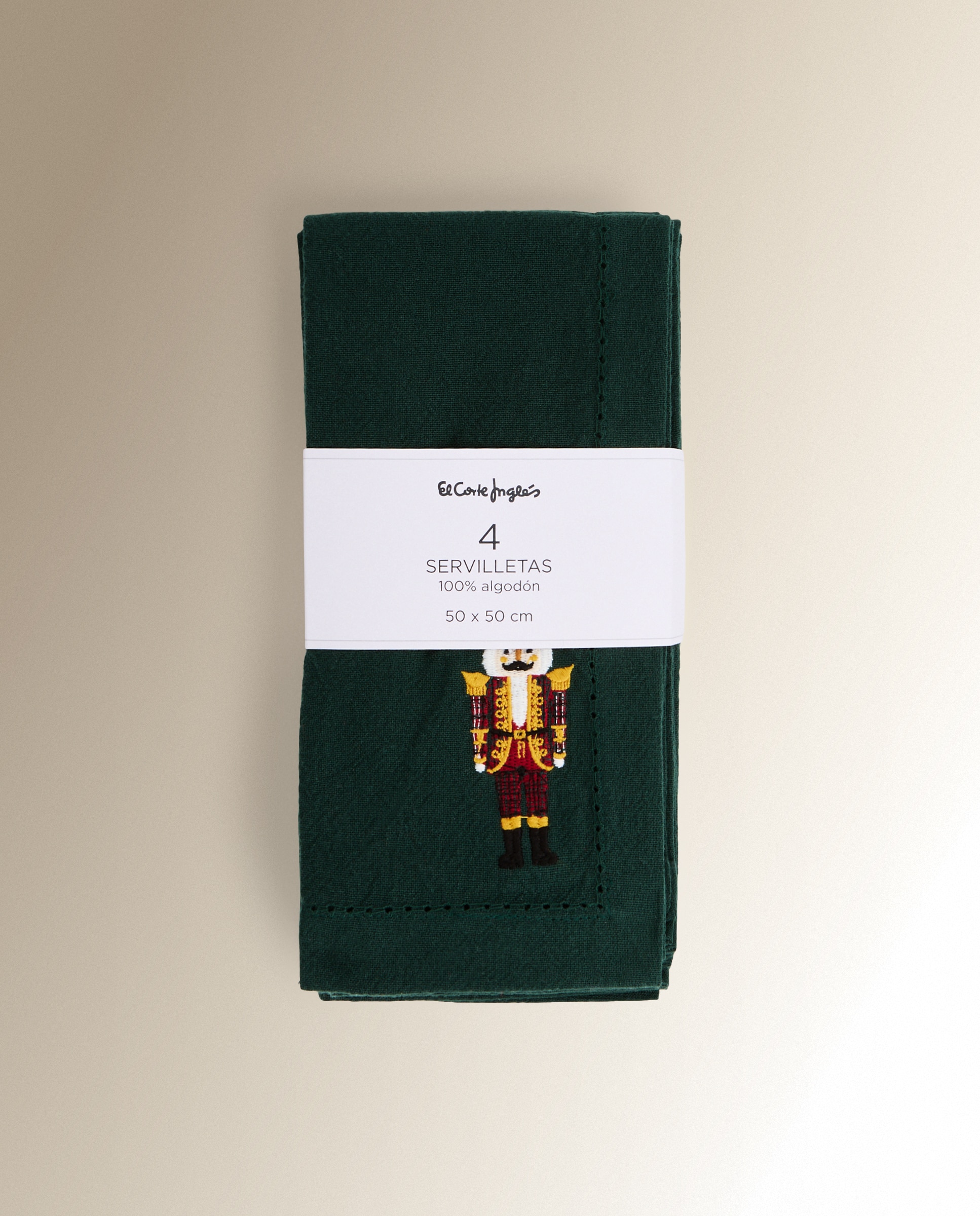 Set 4 servilletas algodón Royal - Verde 50 x 50 cm Verde-5
