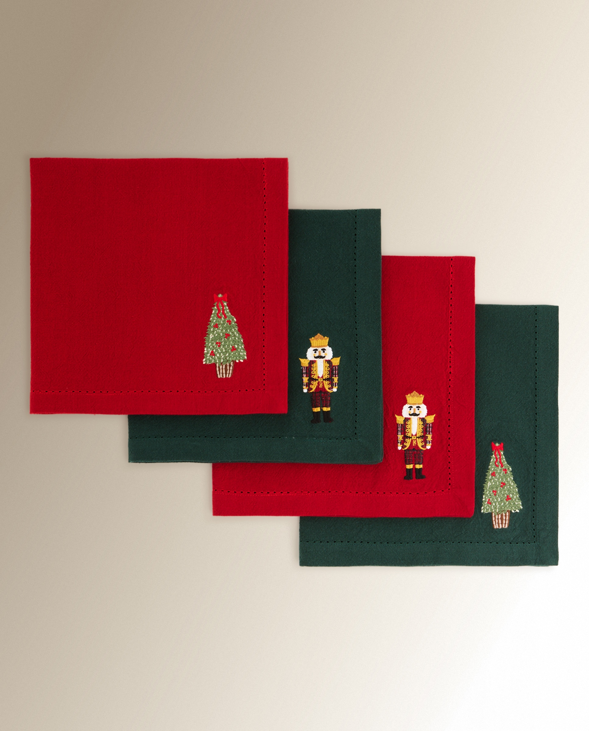 Set 4 servilletas algodón Royal - Verde 50 x 50 cm Verde-6
