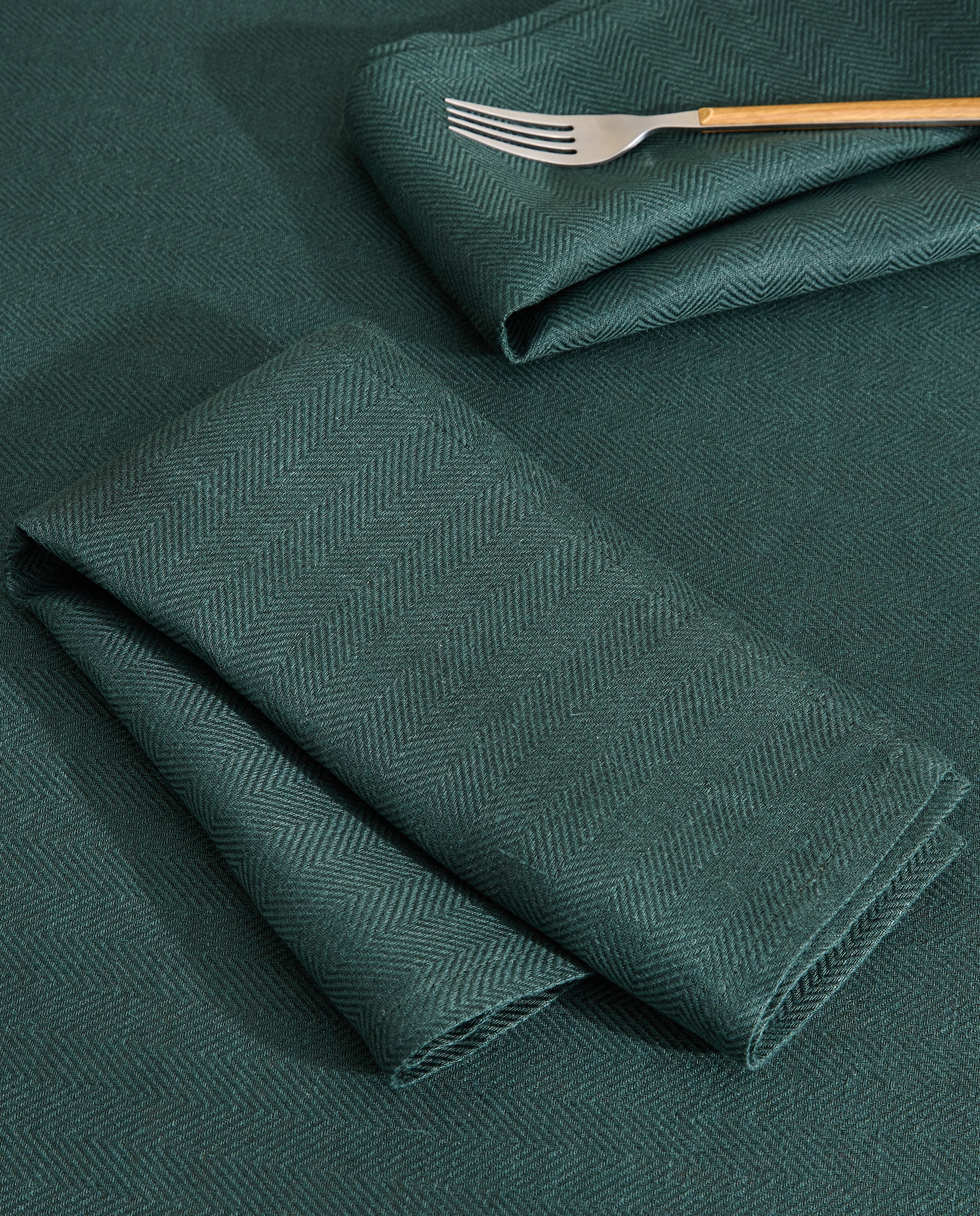 Set 2 servilletas lino Sidney - Verde oscuro Verde oscuro-1