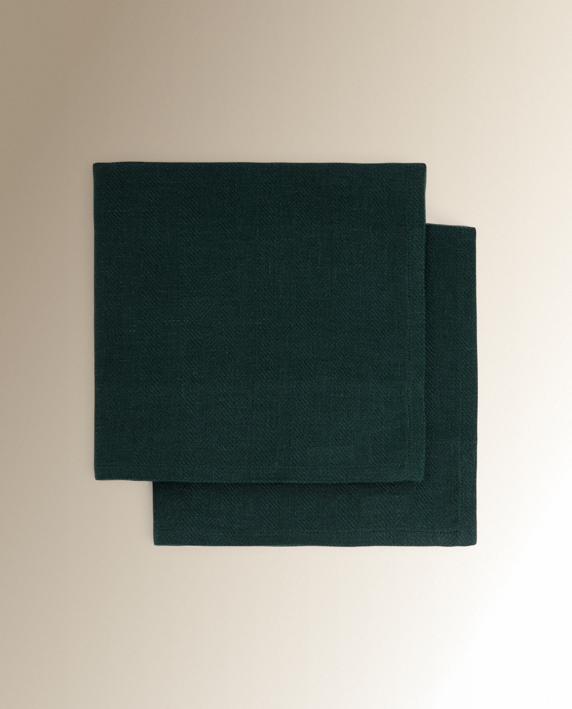 Set 2 servilletas lino Sidney - Verde oscuro Verde oscuro-2