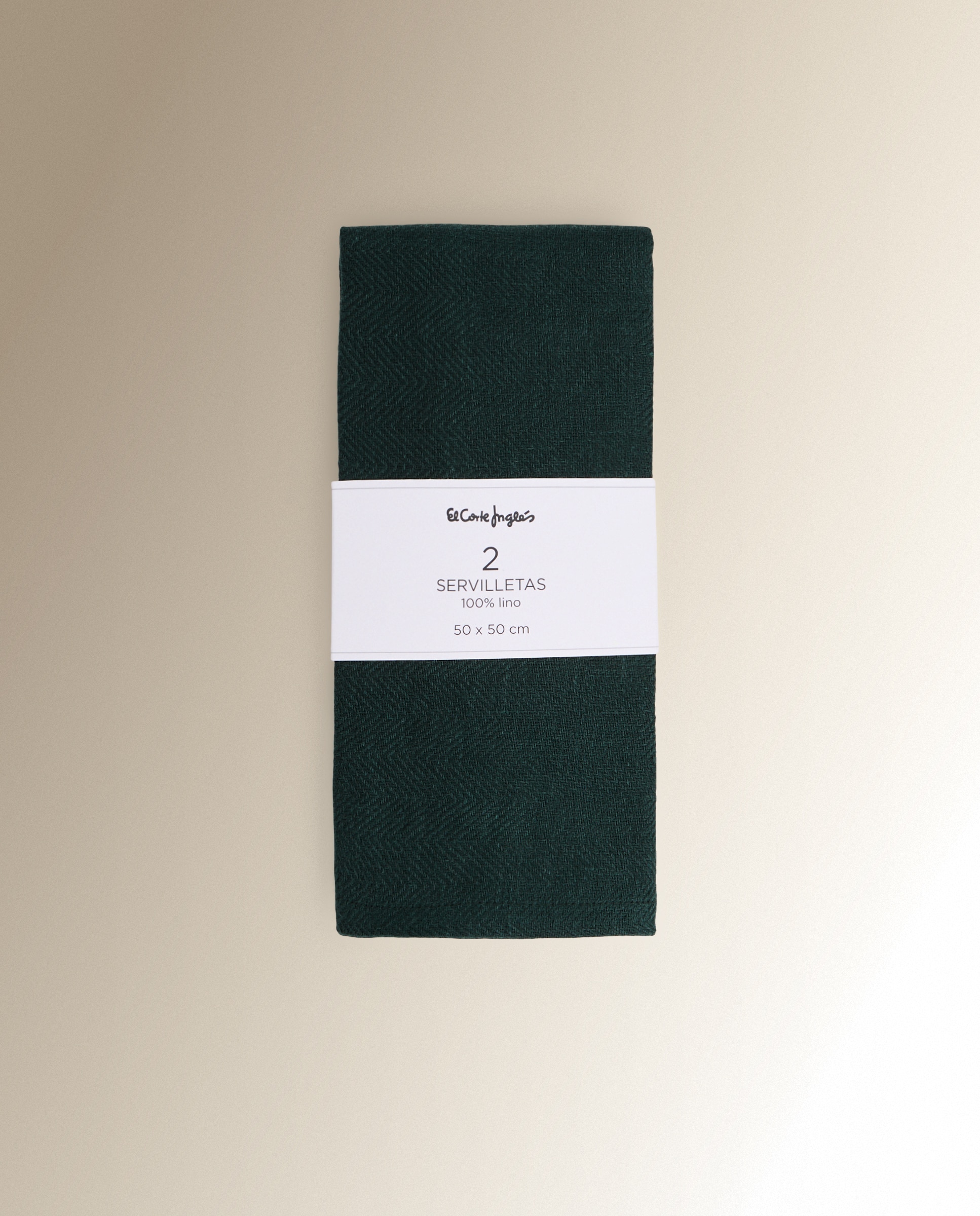 Set 2 servilletas lino Sidney - Verde oscuro Verde oscuro-5