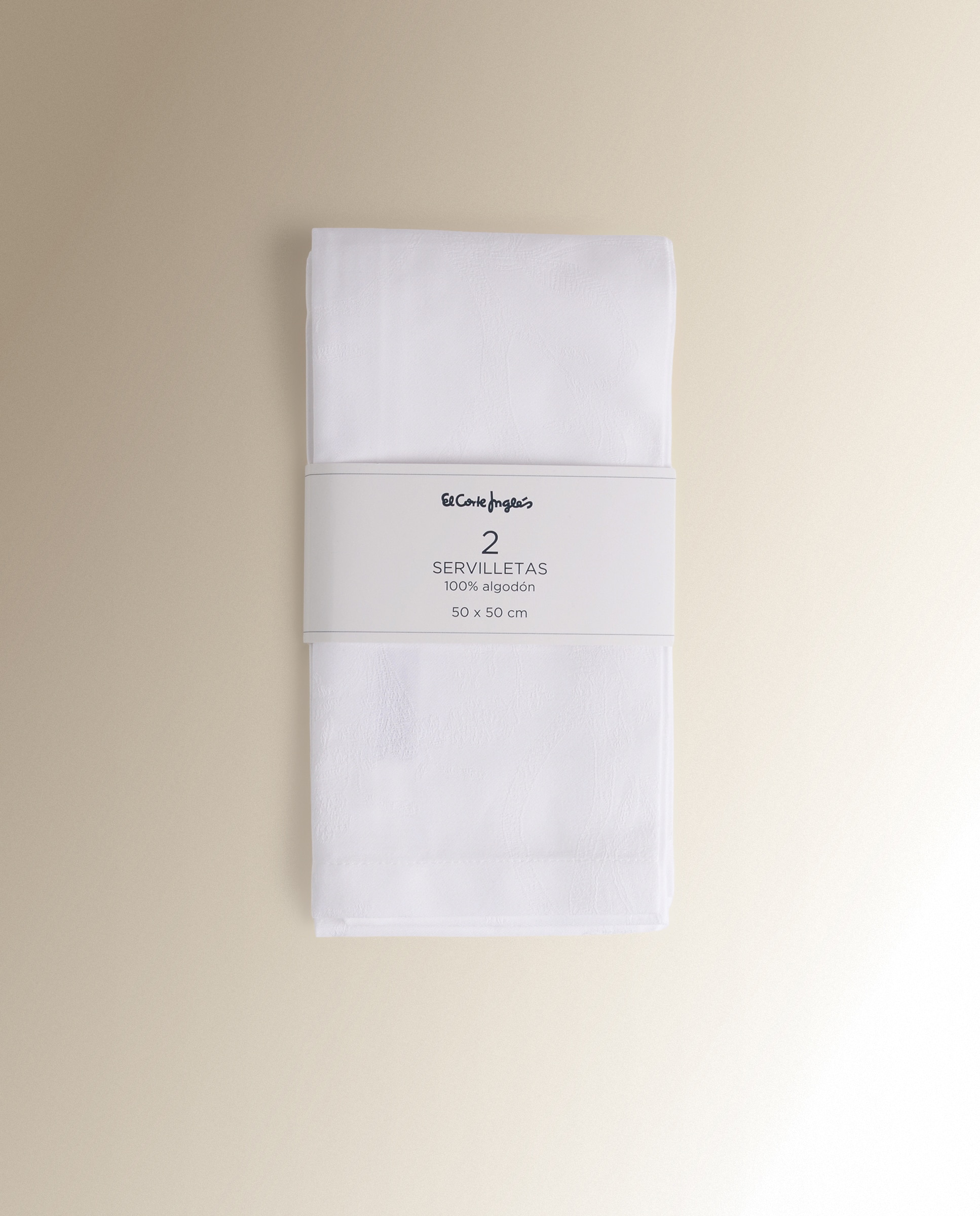 Set 2 servilletas algodón Bonsai - Blanco Blanco-5