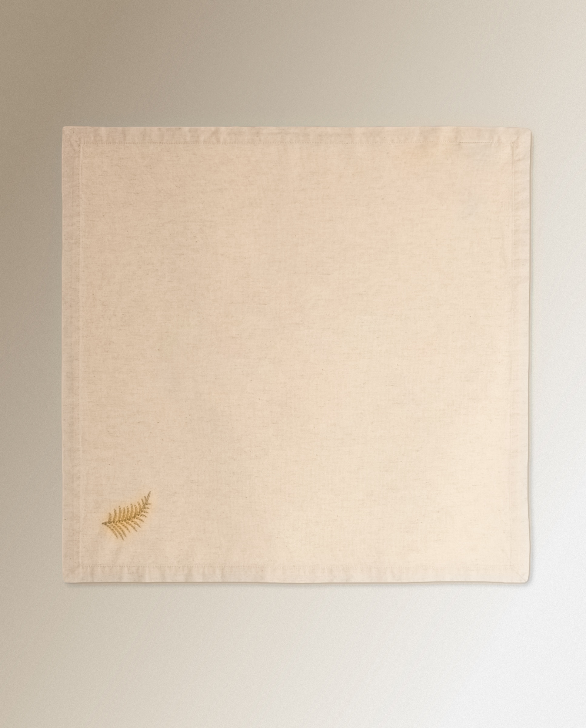 Set 2 servilletas algodón y lino Palmito - Beige Beige-3