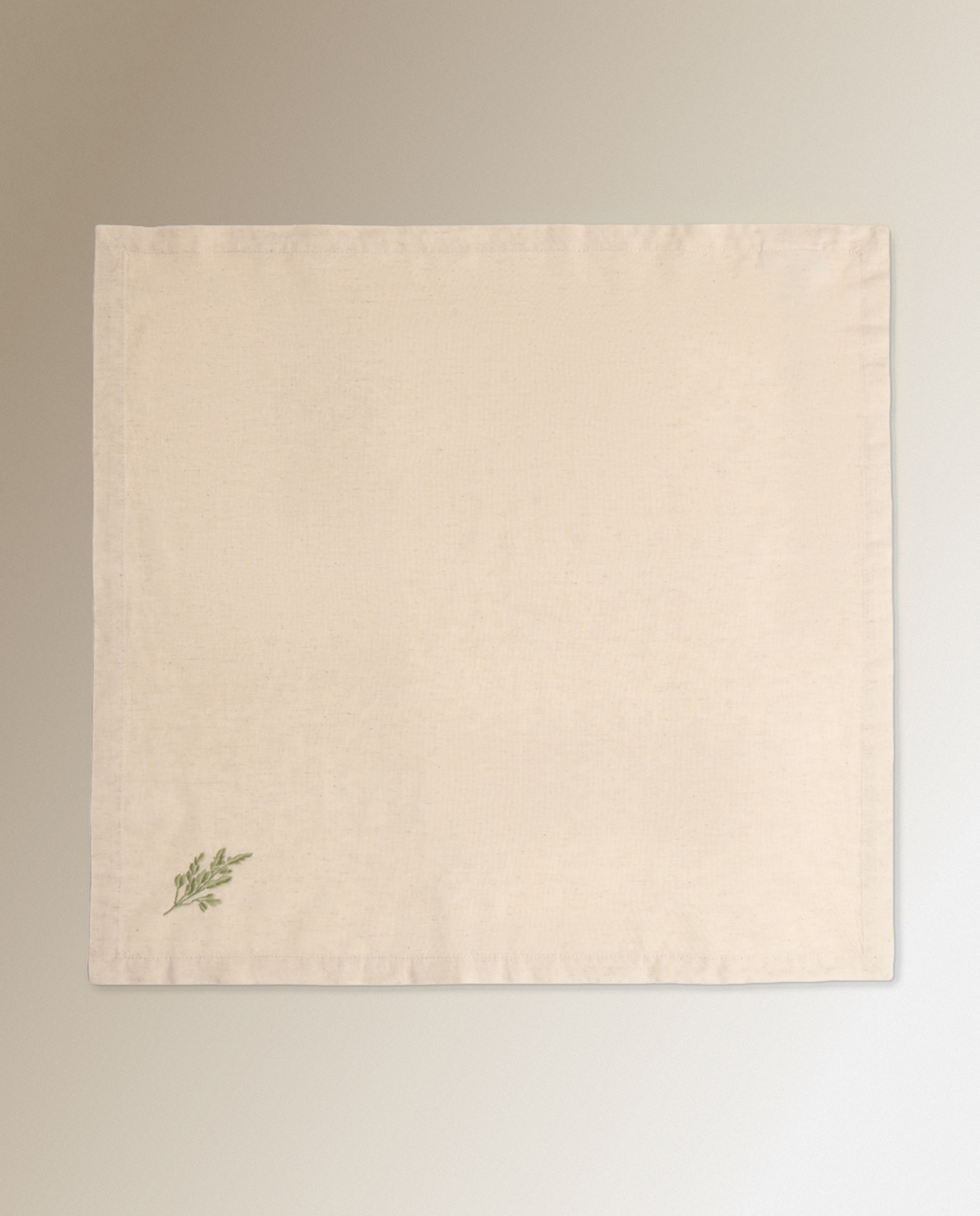 Set 2 servilletas algodón y lino Albora - Beige Beige-3