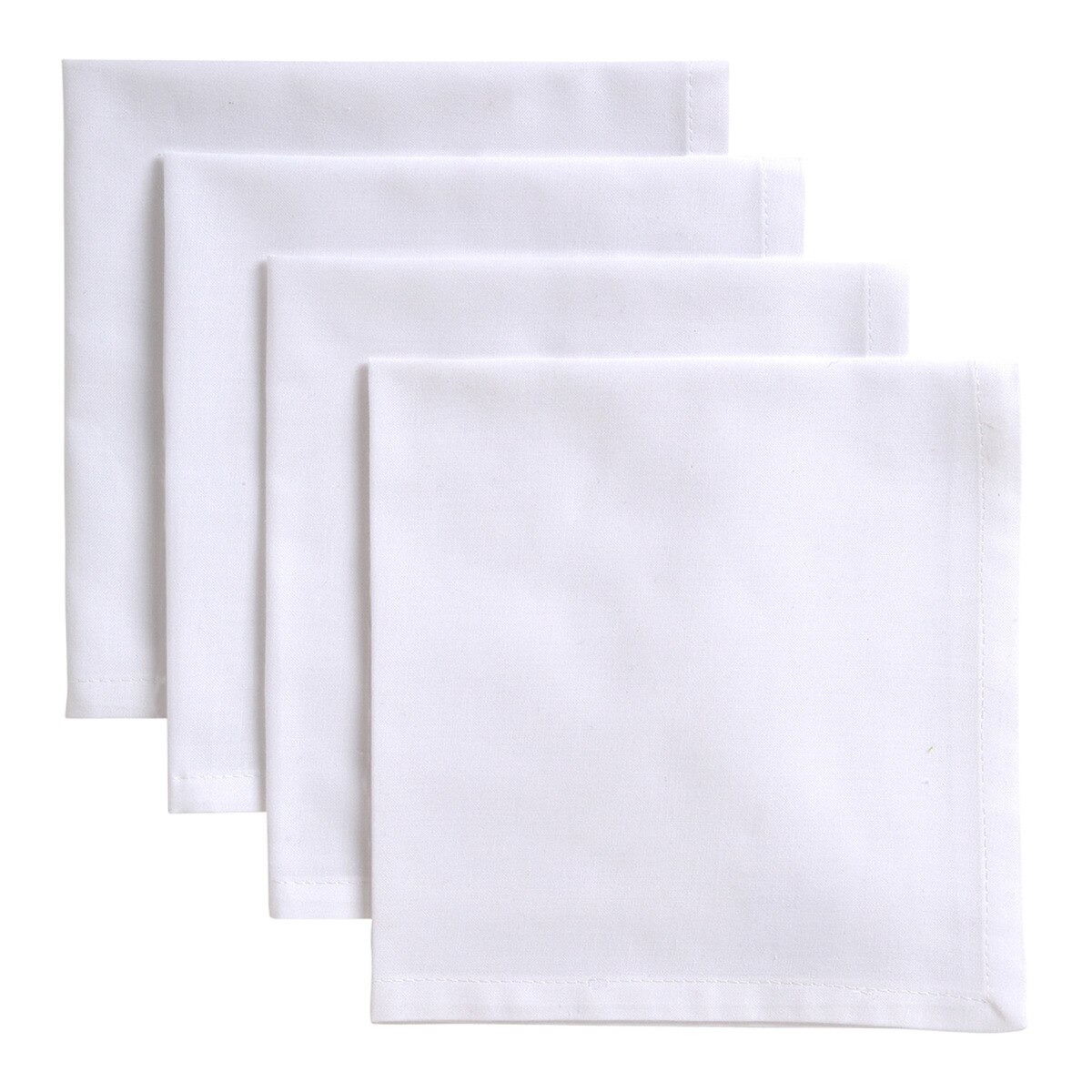 Juego de 4 servilletas de algodón orgánico Basics Nuestro Mejor Precio - El Corte Inglés Blanco-1