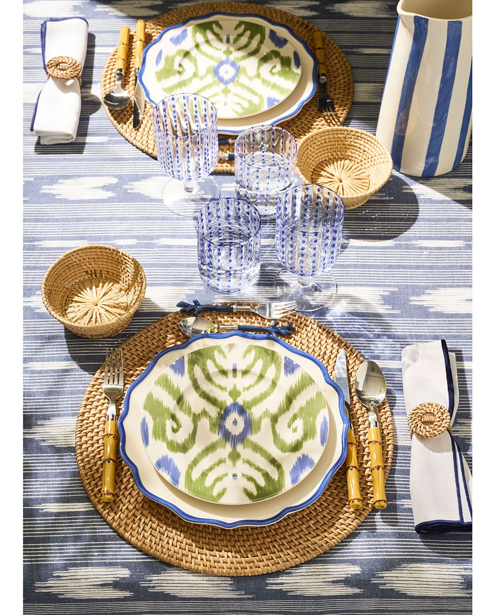 Conjunto de 4 porta-guardanapos de rotim Bali Natural-3