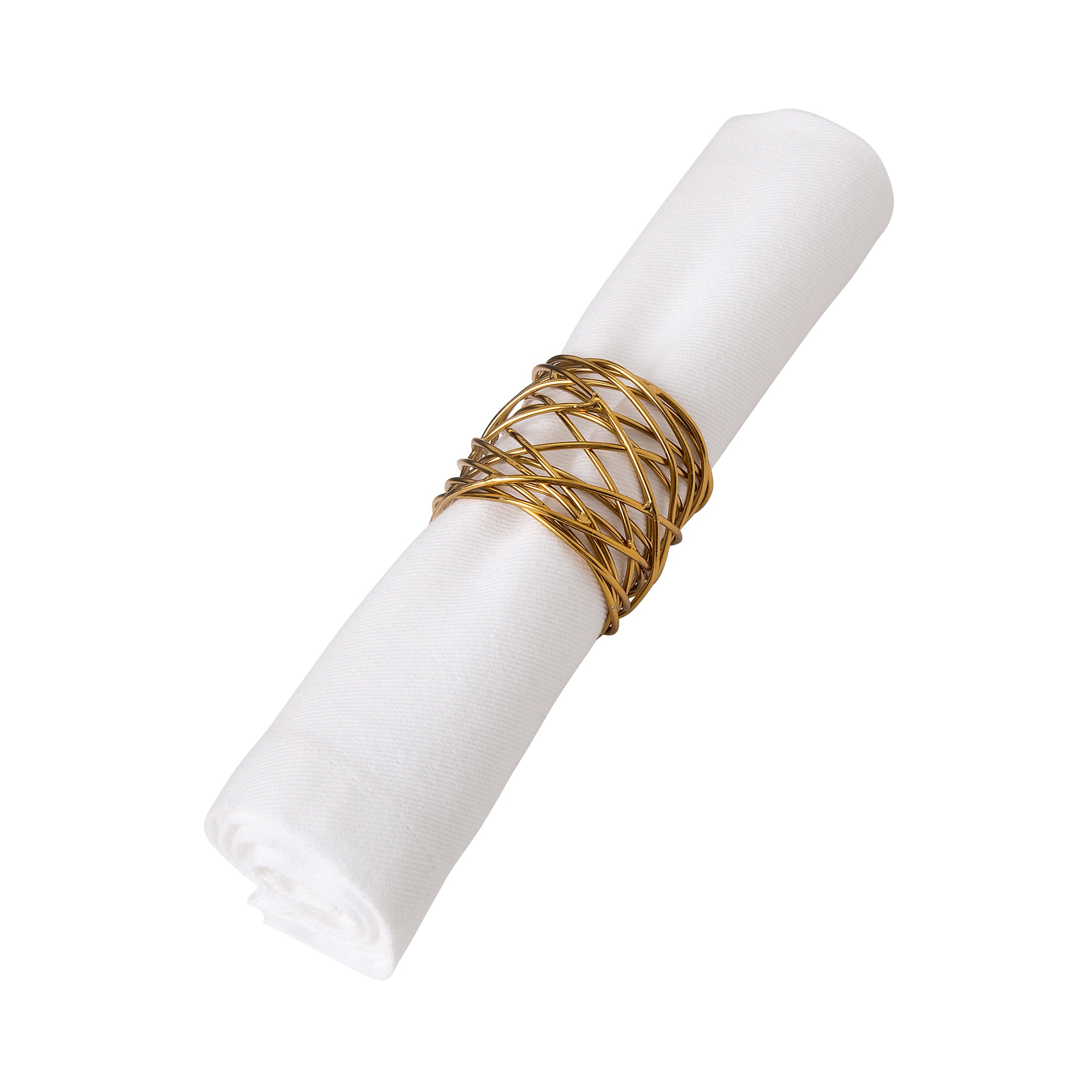 Conjunto de 2 porta-guardanapos de aço Recca Ouro-2