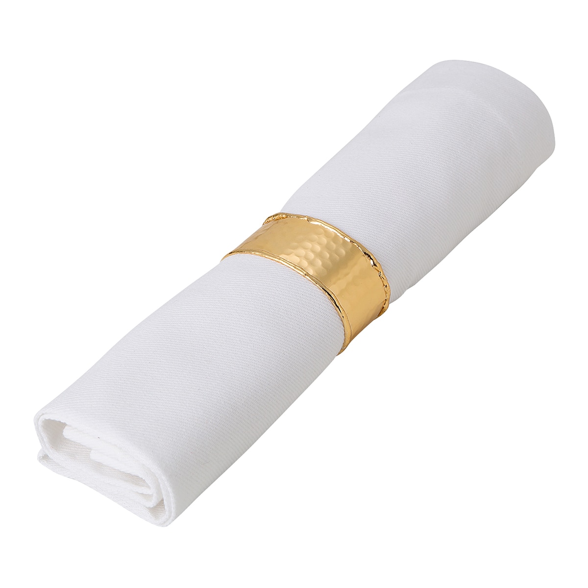 Conjunto de 2 porta-guardanapos martelados Melvin Ouro-2