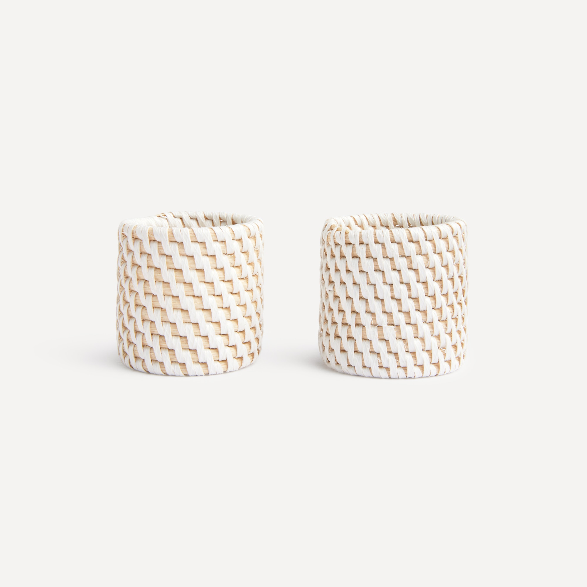 Conjunto de 2 Porta-Guardanapos de Rotim Salgueiro - Branco Branco-1