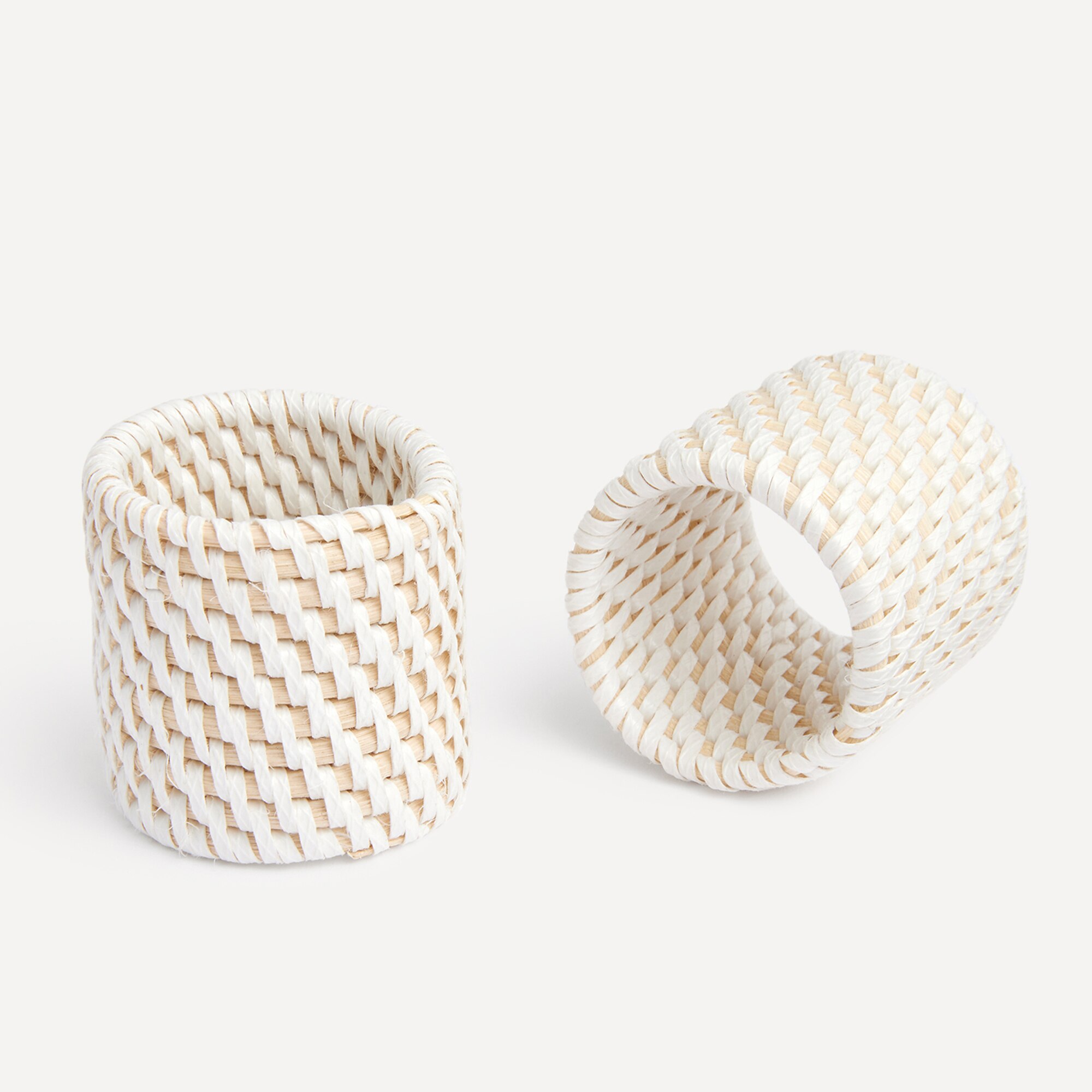 Conjunto de 2 Porta-Guardanapos de Rotim Salgueiro - Branco Branco-2
