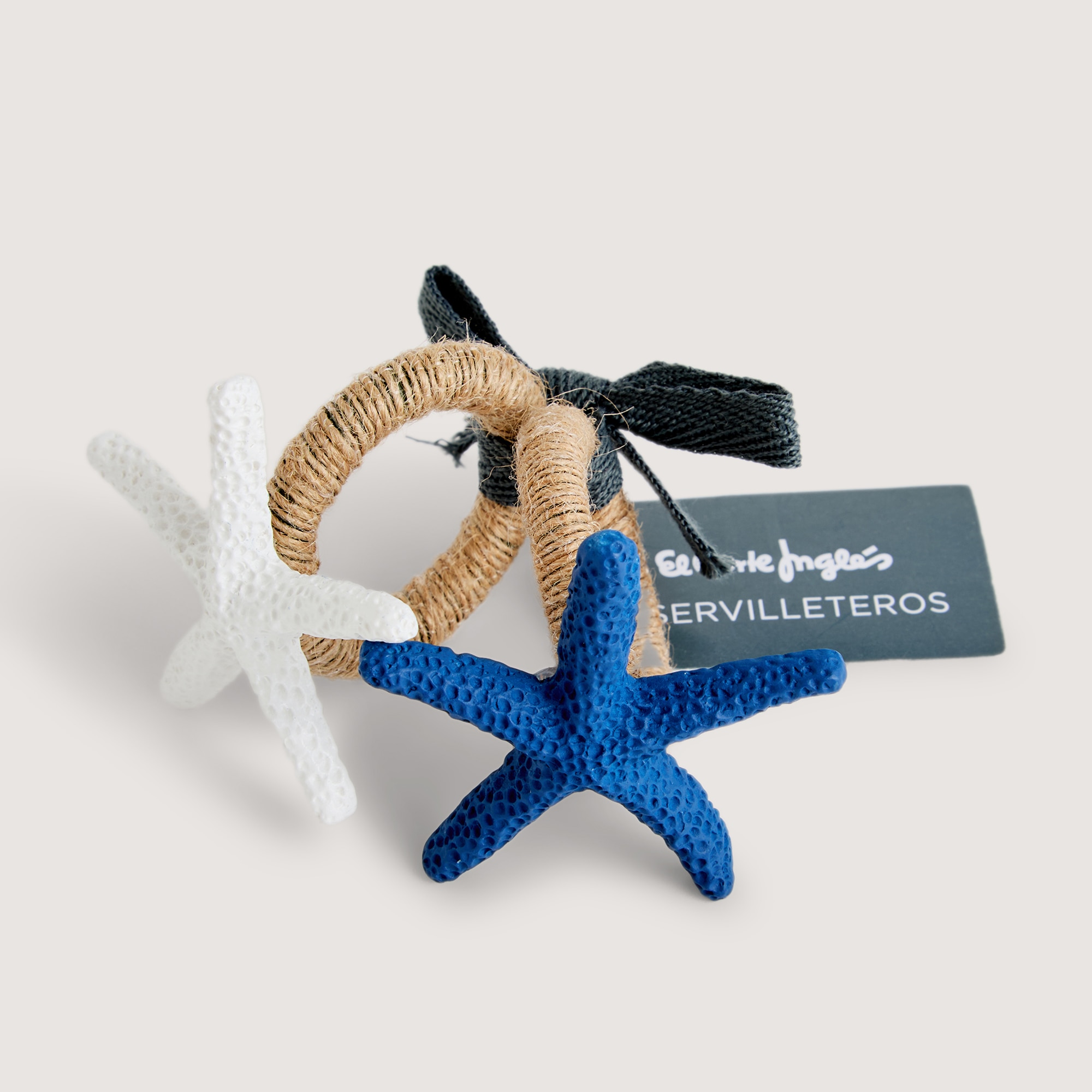 Conjunto de 2 Porta-Guardanapos Estrelas Natural-3