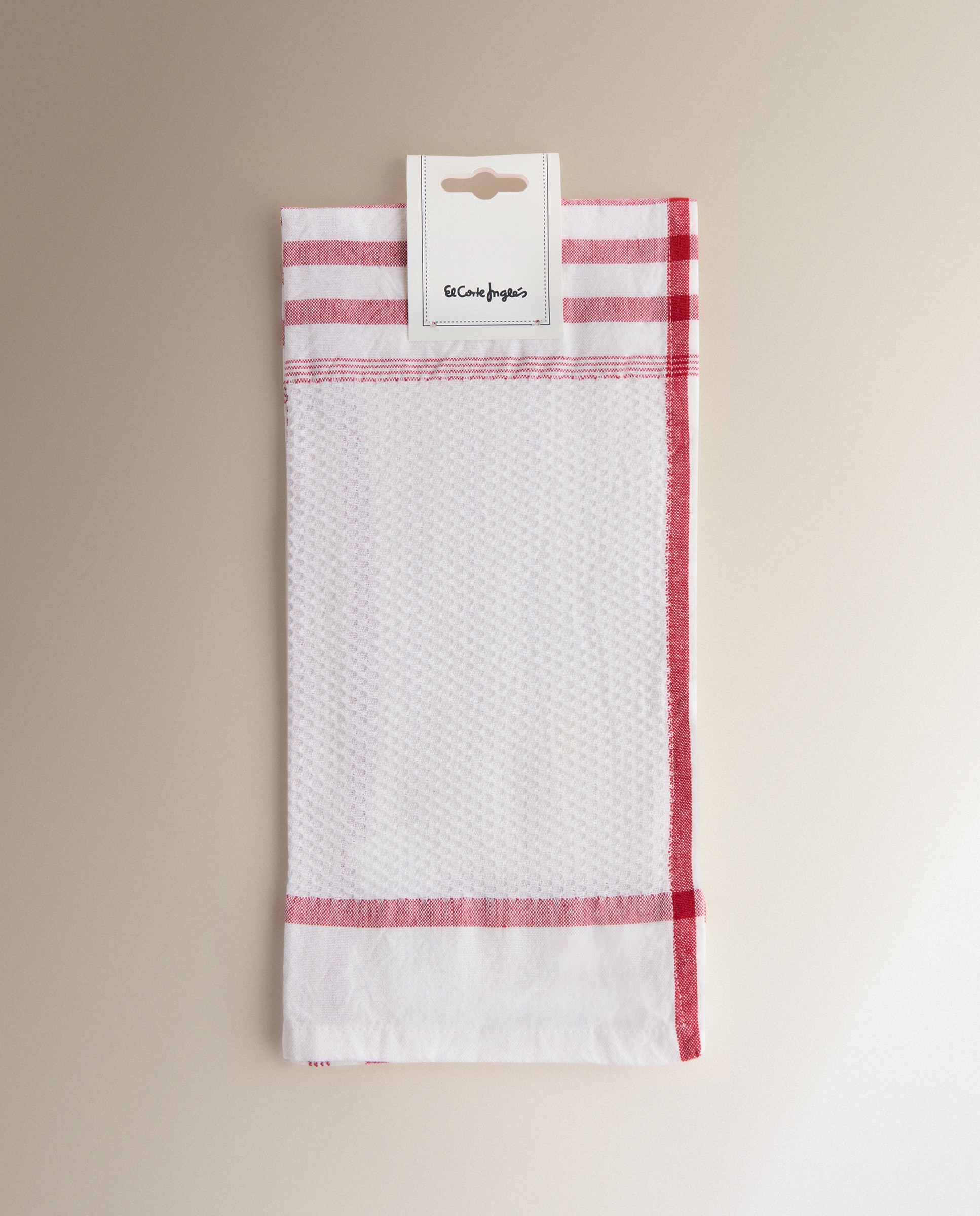 Pano de Cozinha Marco em Sarja de Algodão Vermelho-6