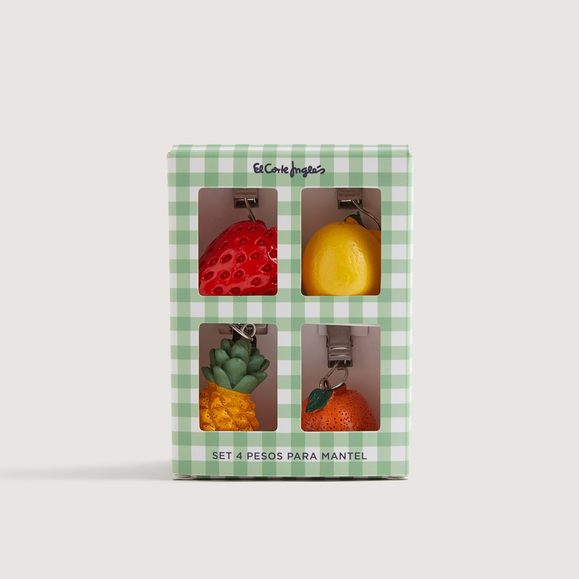 Conjunto de 4 Molas para Toalhas de Mesa Frutti Multicolor-3