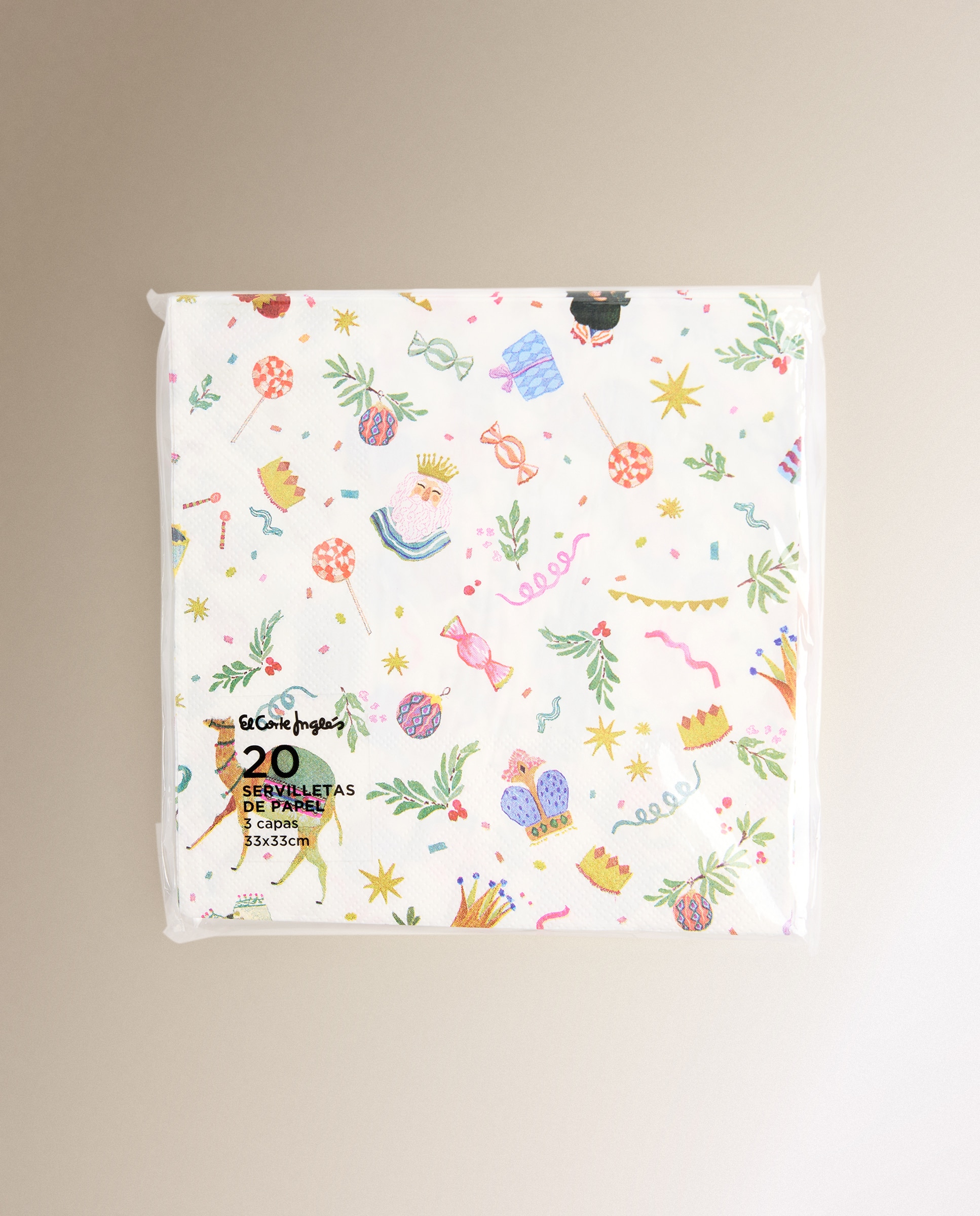 Pack de 20 servilletas de papel Día de Reyes - Blanco Blanco-2