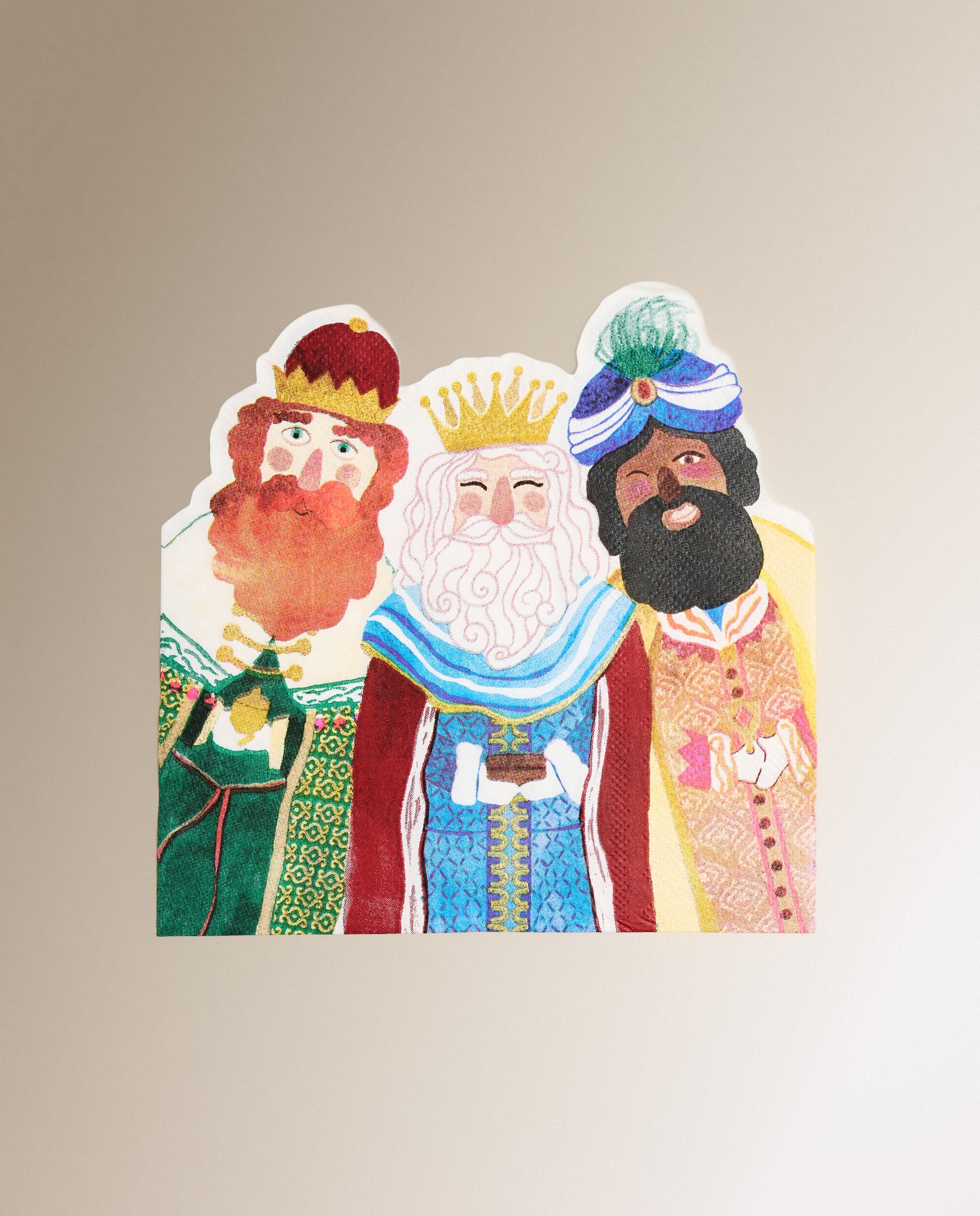 Imagen 0 de Pack de 20 servilletas de papel Reyes Magos Rojo