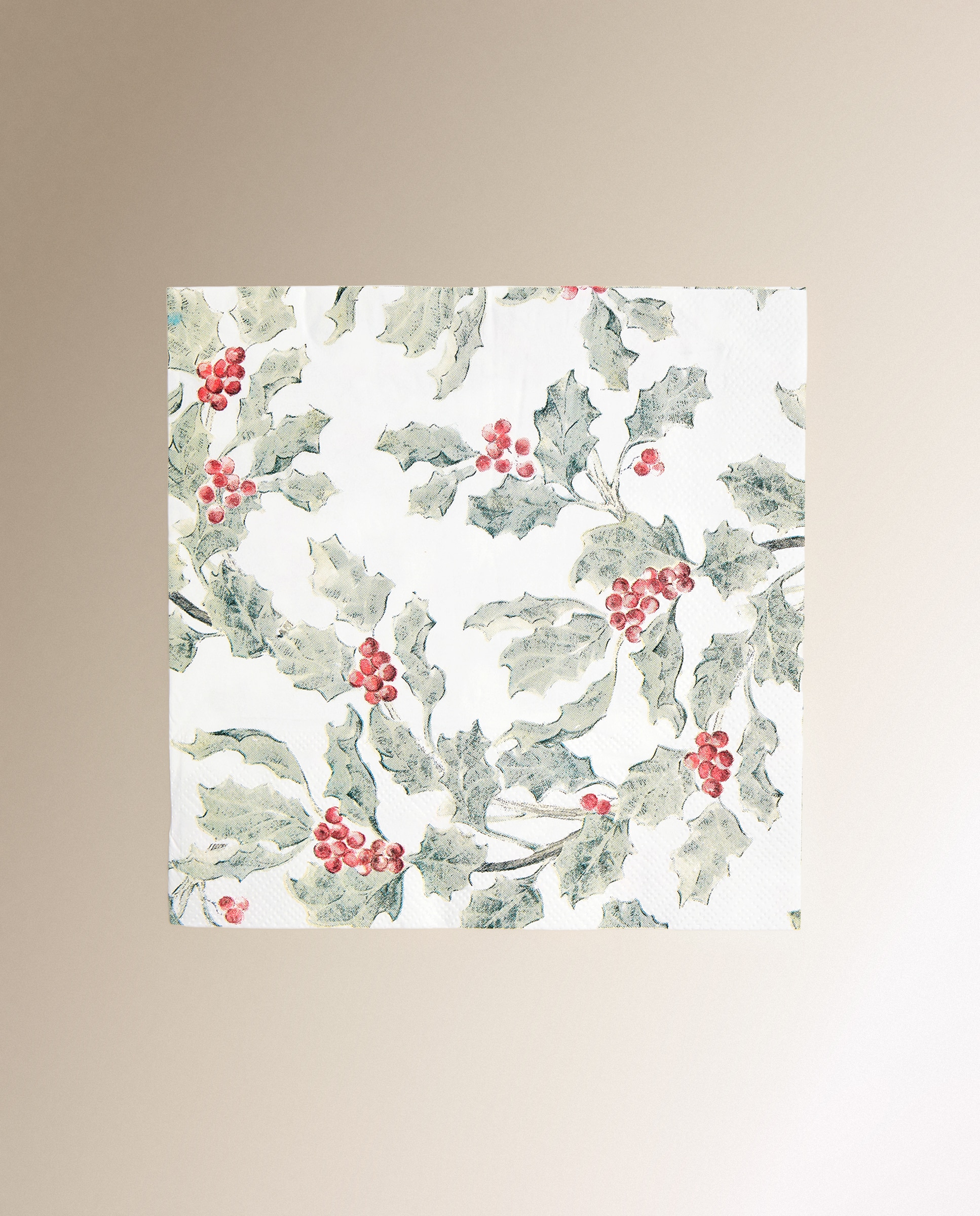 Imagen 0 de Pack de 20 servilletas de papel Acebo Verde
