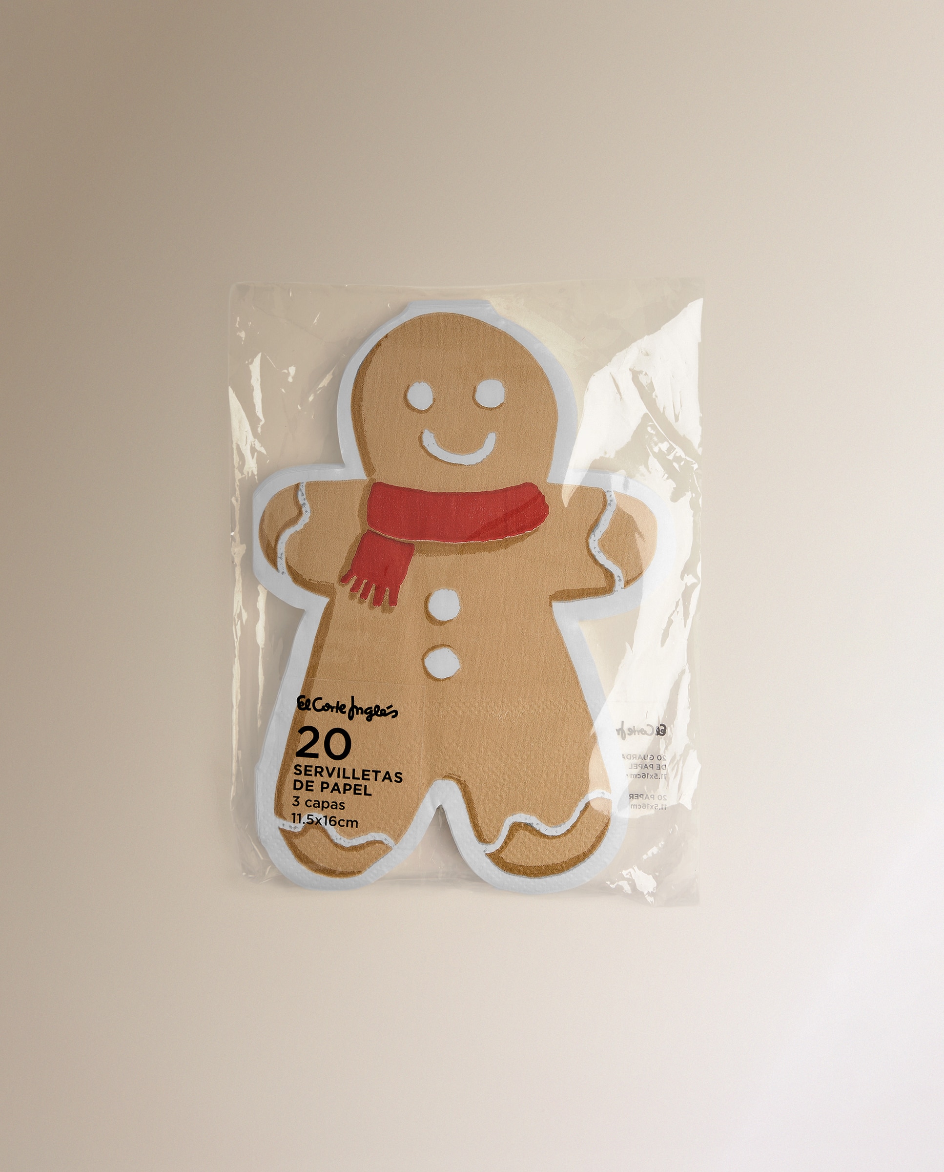 Pack de 20 Guardanapos de Papel Ginger Bege-2