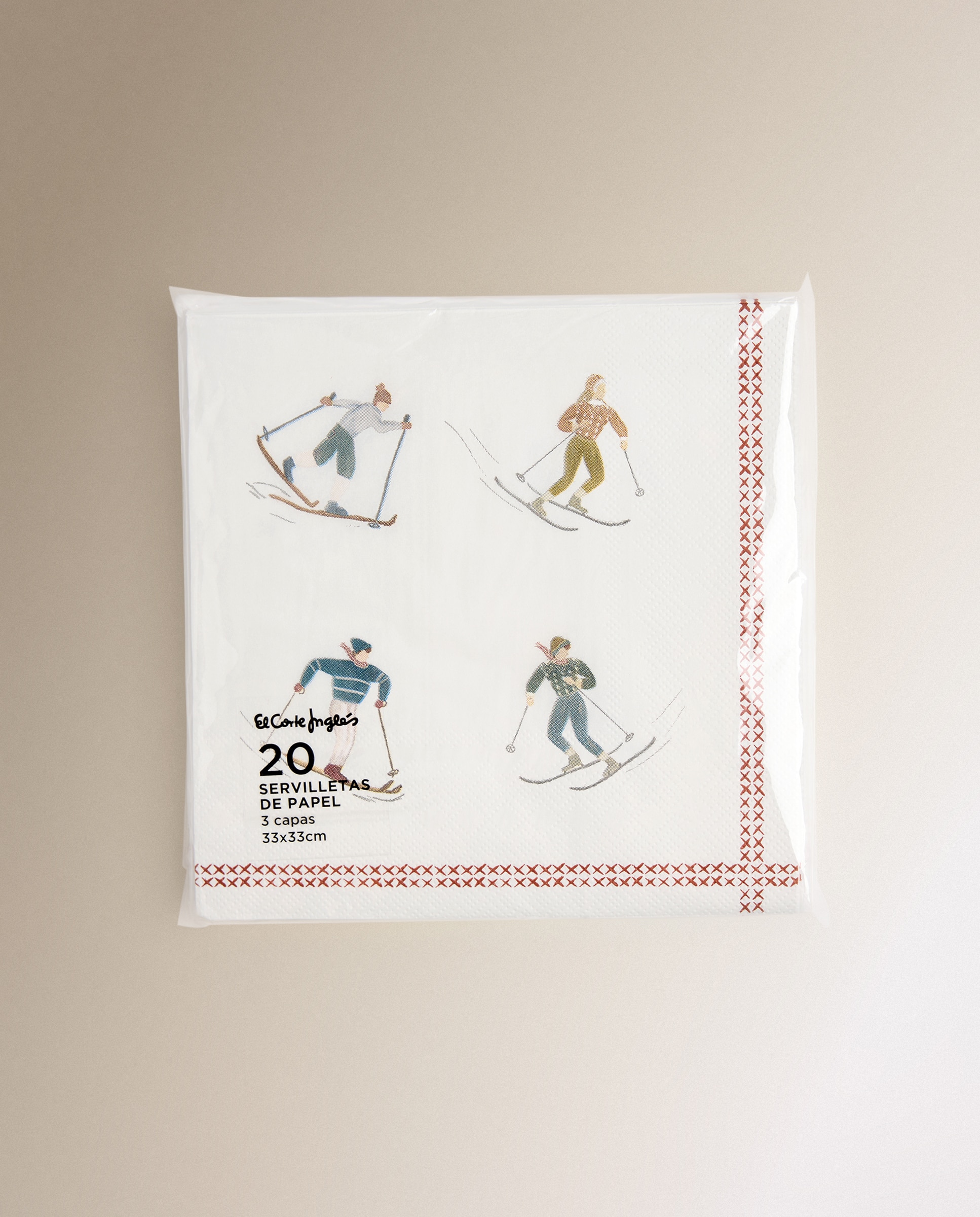 Pack de 20 servilletas de papel Ski - Blanco Blanco-2