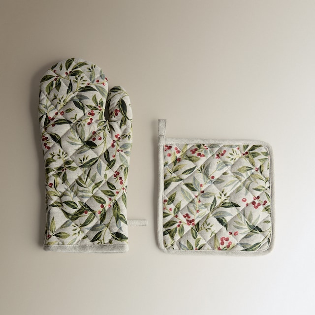 Imagen 0 de Set manopla y agarrador Mistletoe