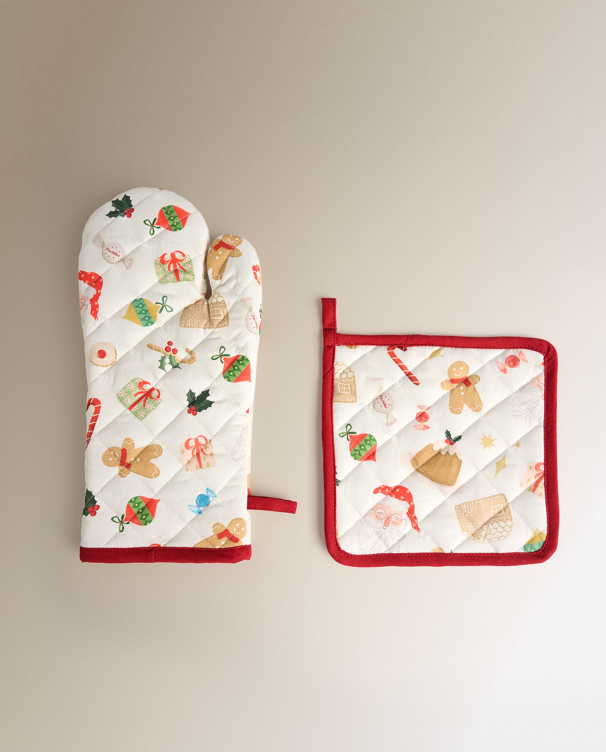 Imagen 0 de Set manopla y agarrador Ginger Multicolor