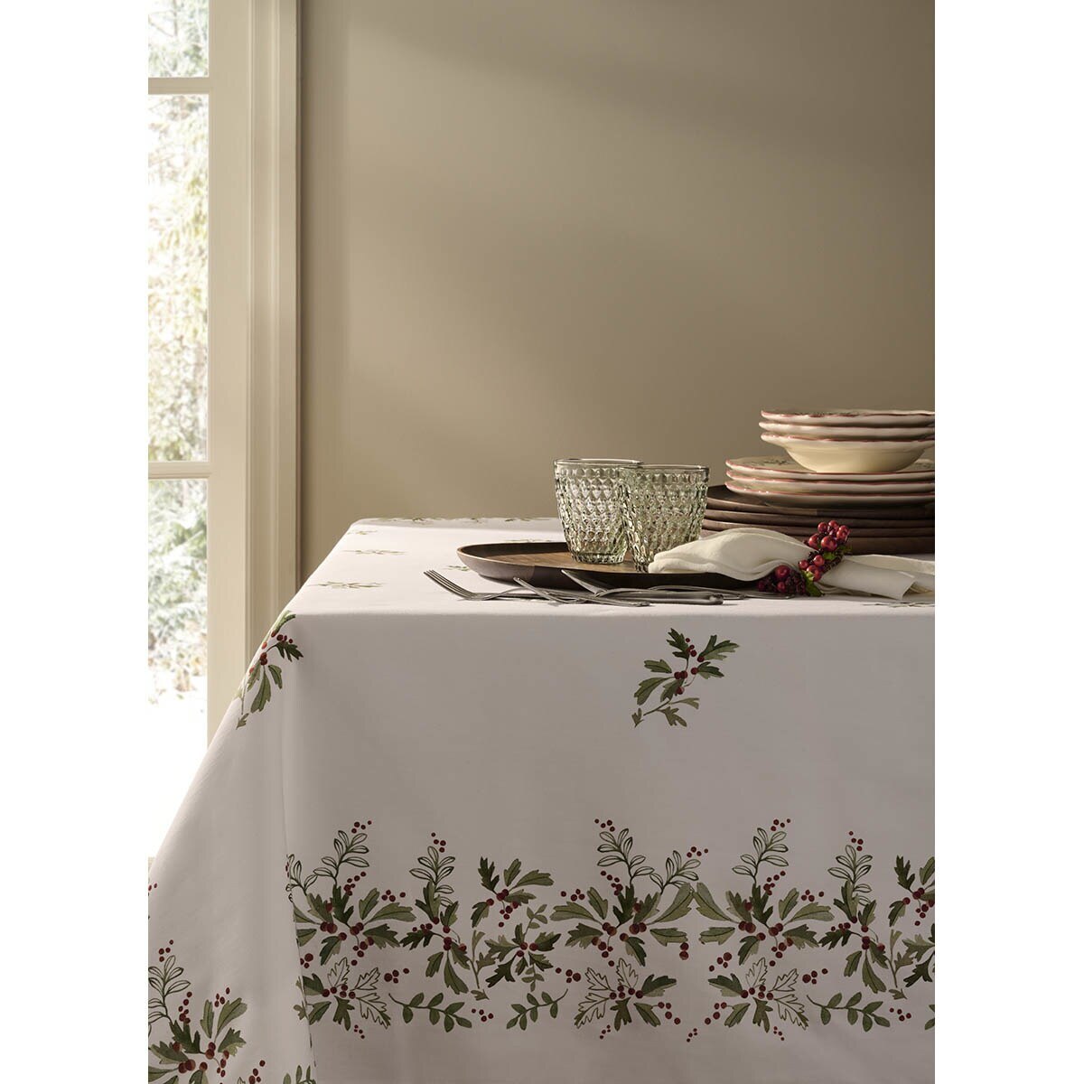 Toalha de Mesa Algodão Wald Branco-4