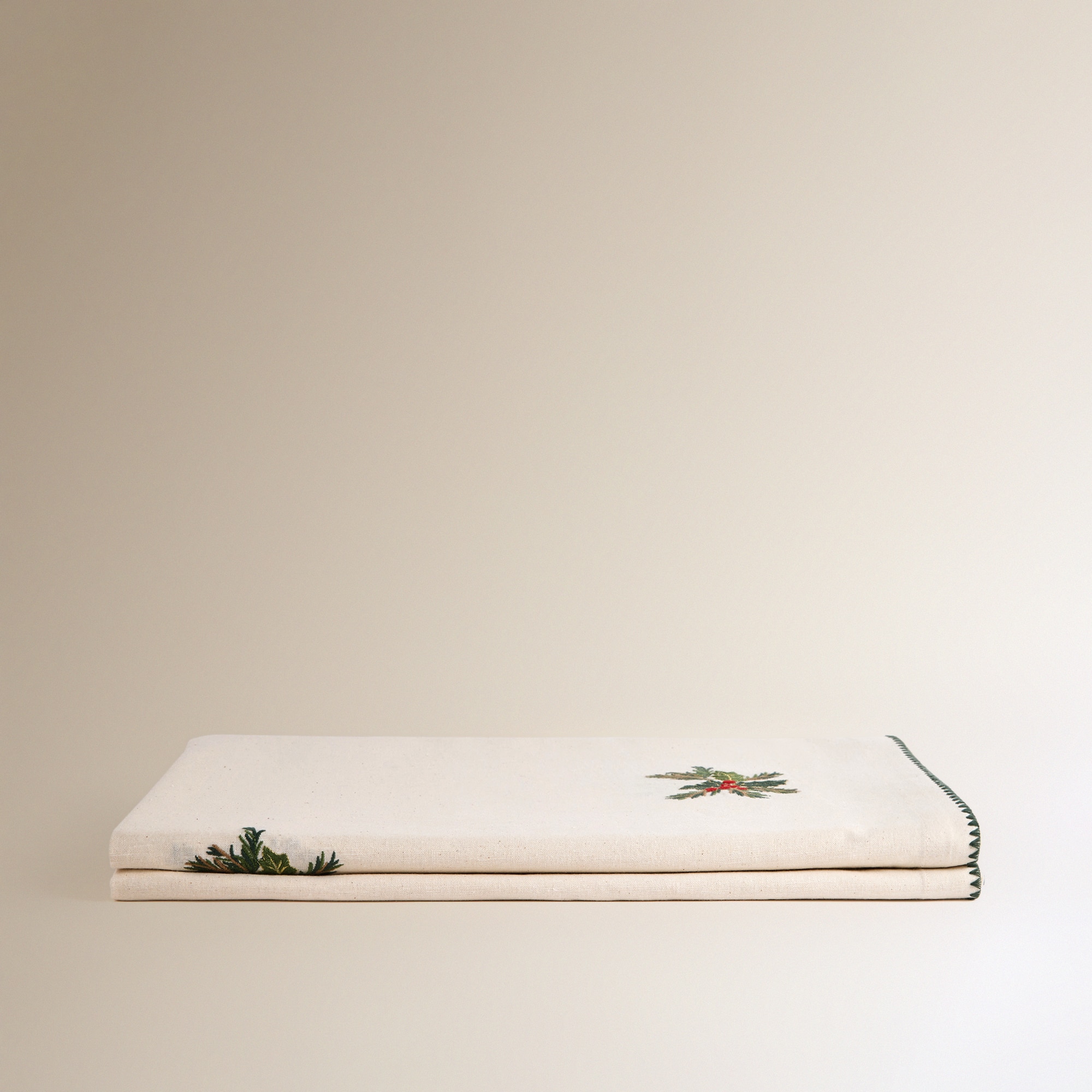 Toalha de Mesa de Algodão e Linho Holly Emb Linho-2