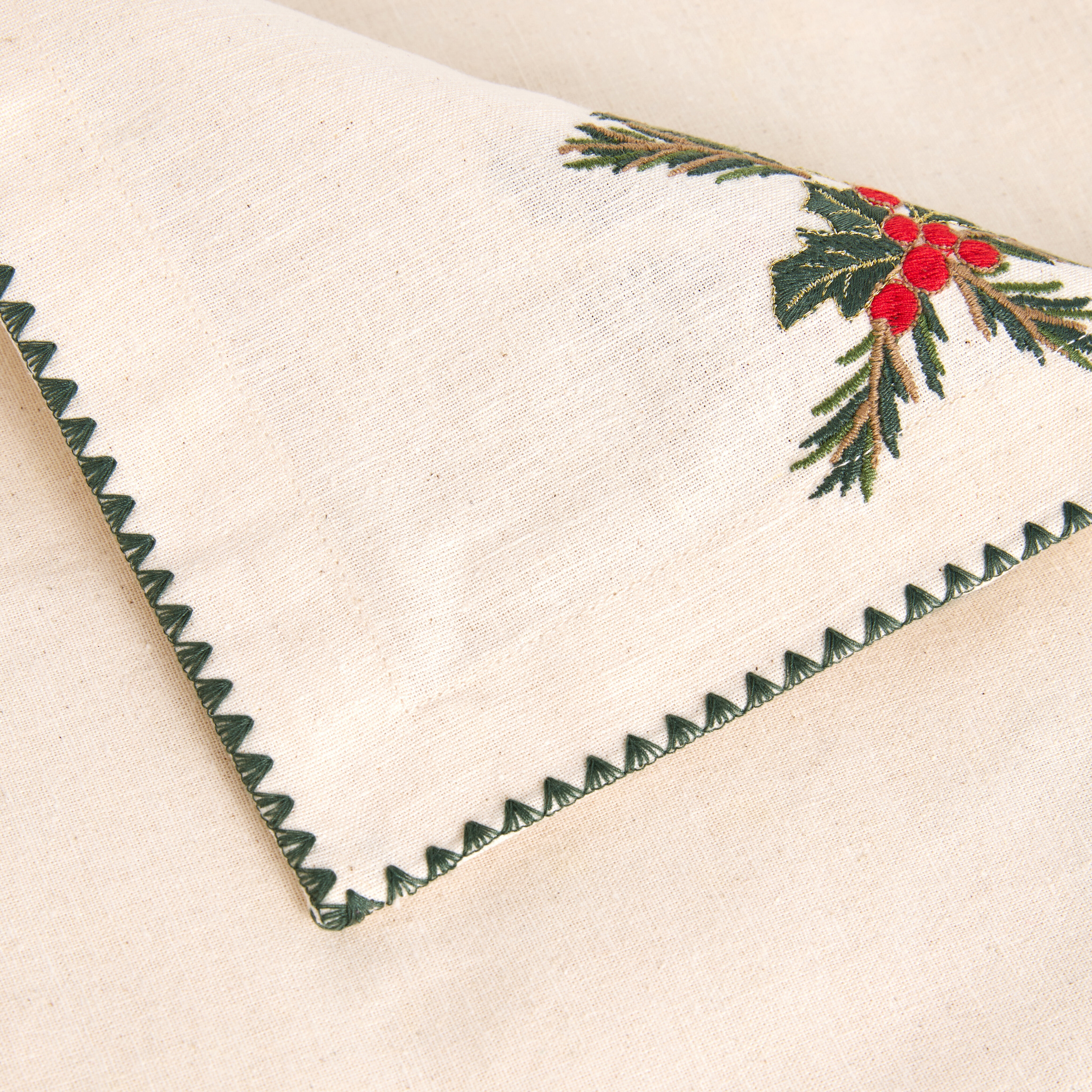 Toalha de Mesa de Algodão e Linho Holly Emb Linho-3