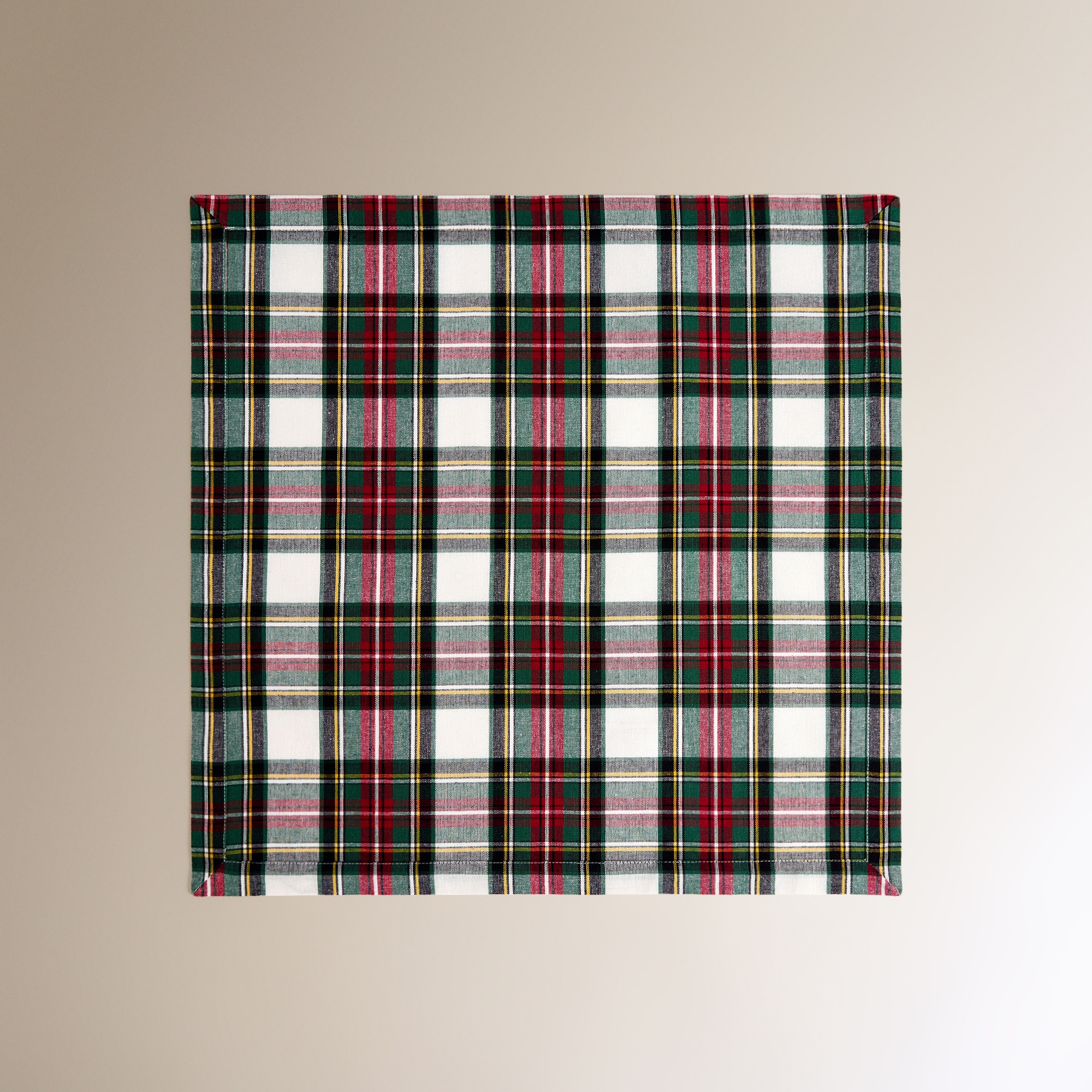 Conjunto de 2 guardanapos natalícios de algodão sustentável Inverness S Vermelho-2