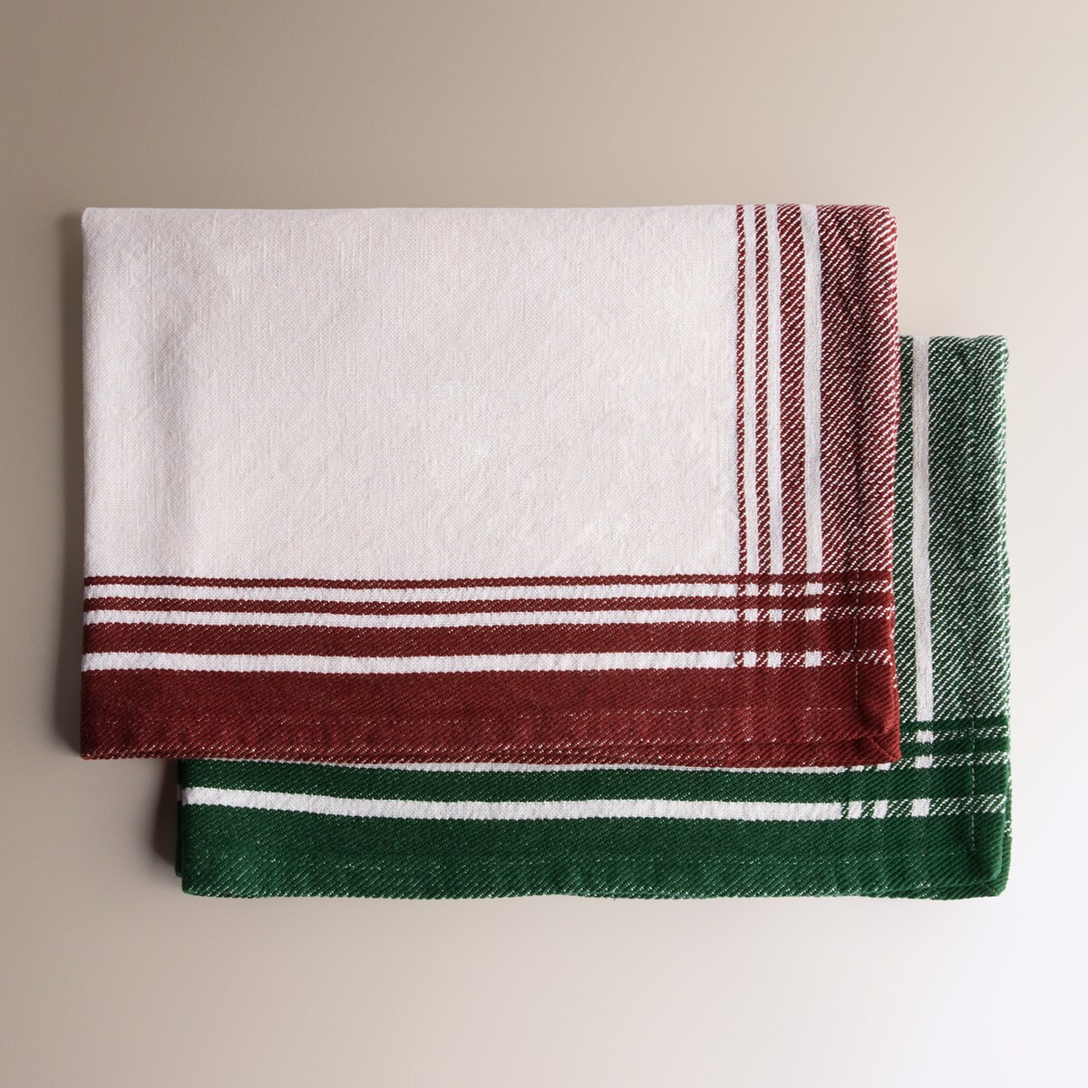 Conjunto de 2 Panos de Algodão Merry Grená-5