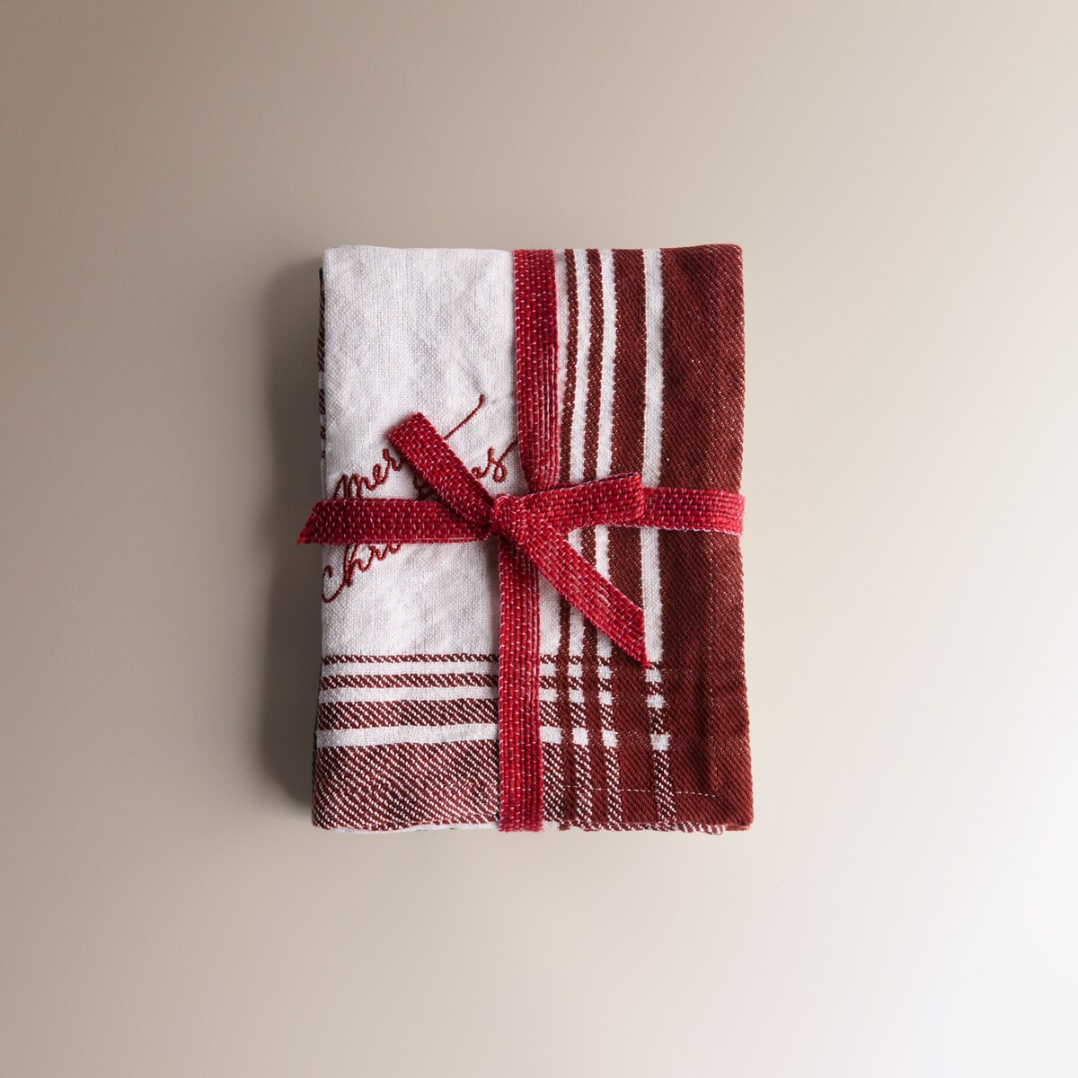 Conjunto de 2 Panos de Algodão Merry Grená-6