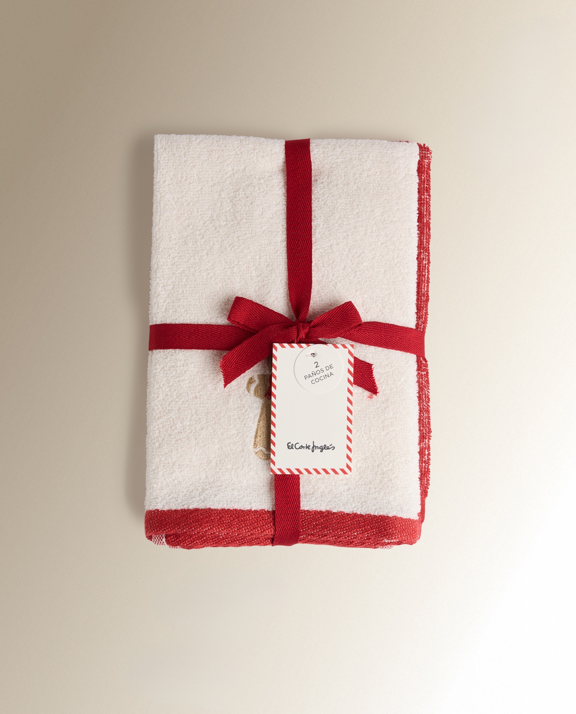 Conjunto de 2 Panos de Cozinha de Tecido Turco de Algodão Ginger Vermelho-6