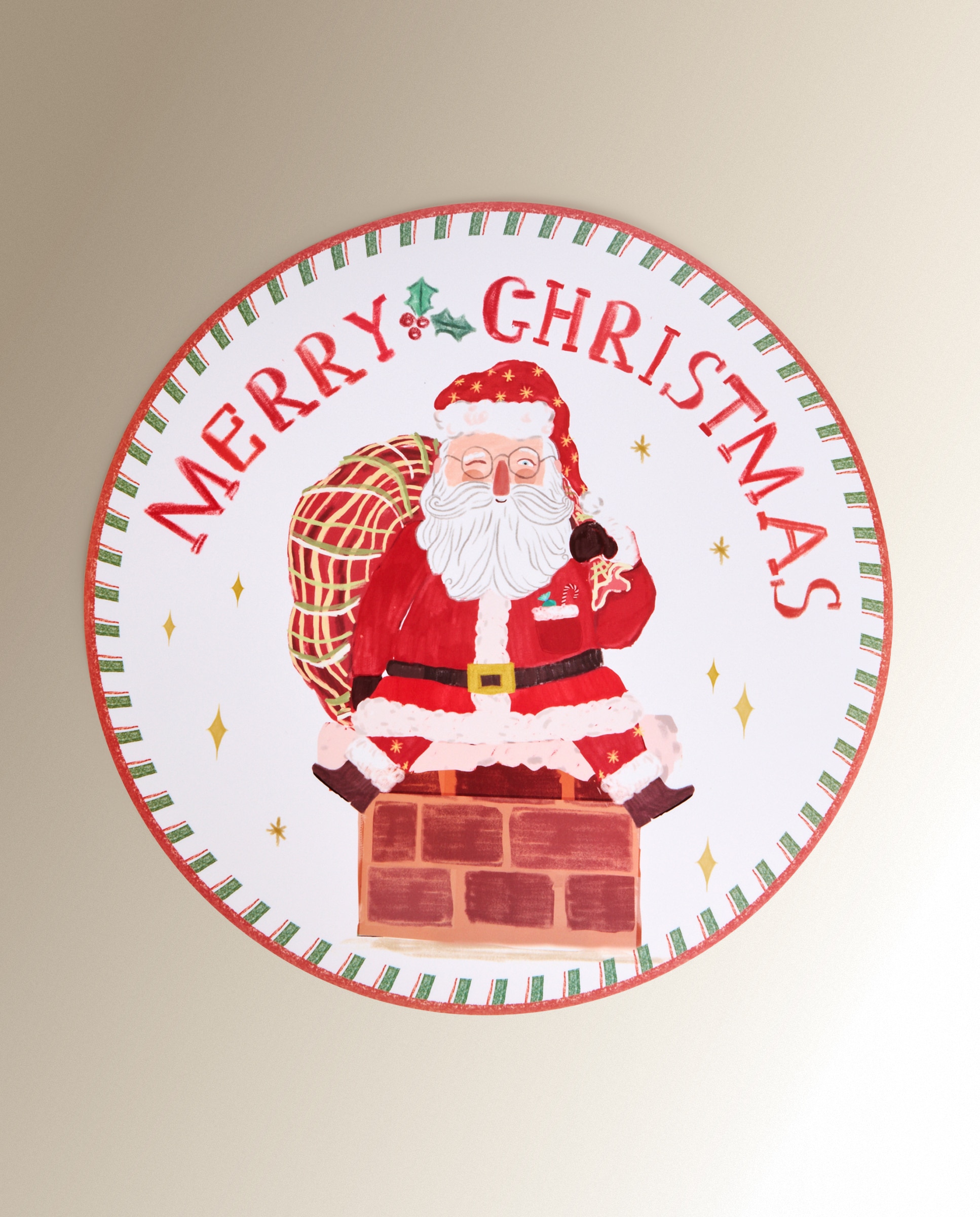 Mantel individual PVC Santa - Rojo 30 x 45 cm Rojo-2