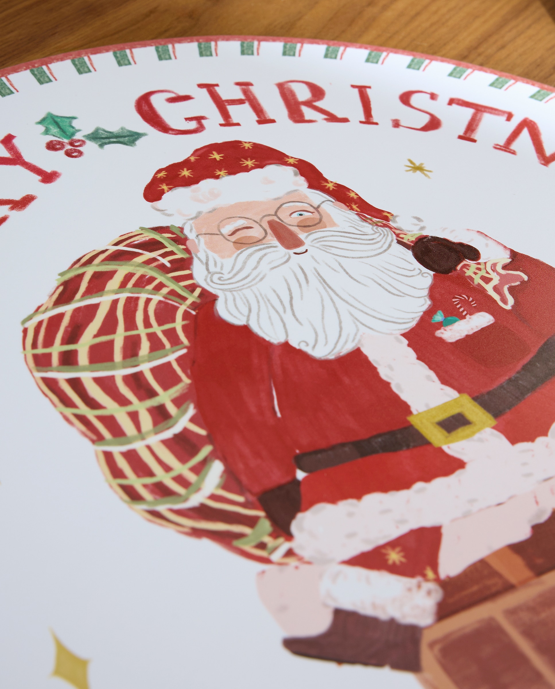 Mantel individual PVC Santa - Rojo 30 x 45 cm Rojo-4