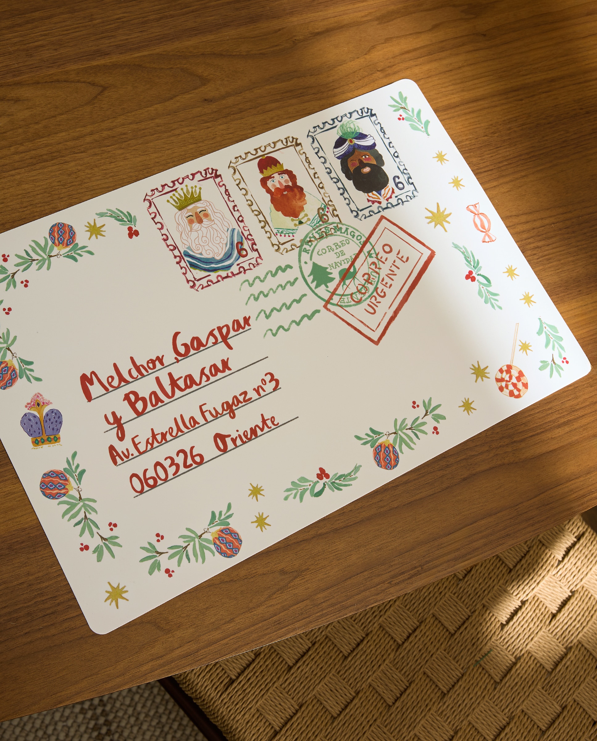 Mantel individual PVC Reyes Carta - Multicolor 30 x 45 cm Multicolor-1