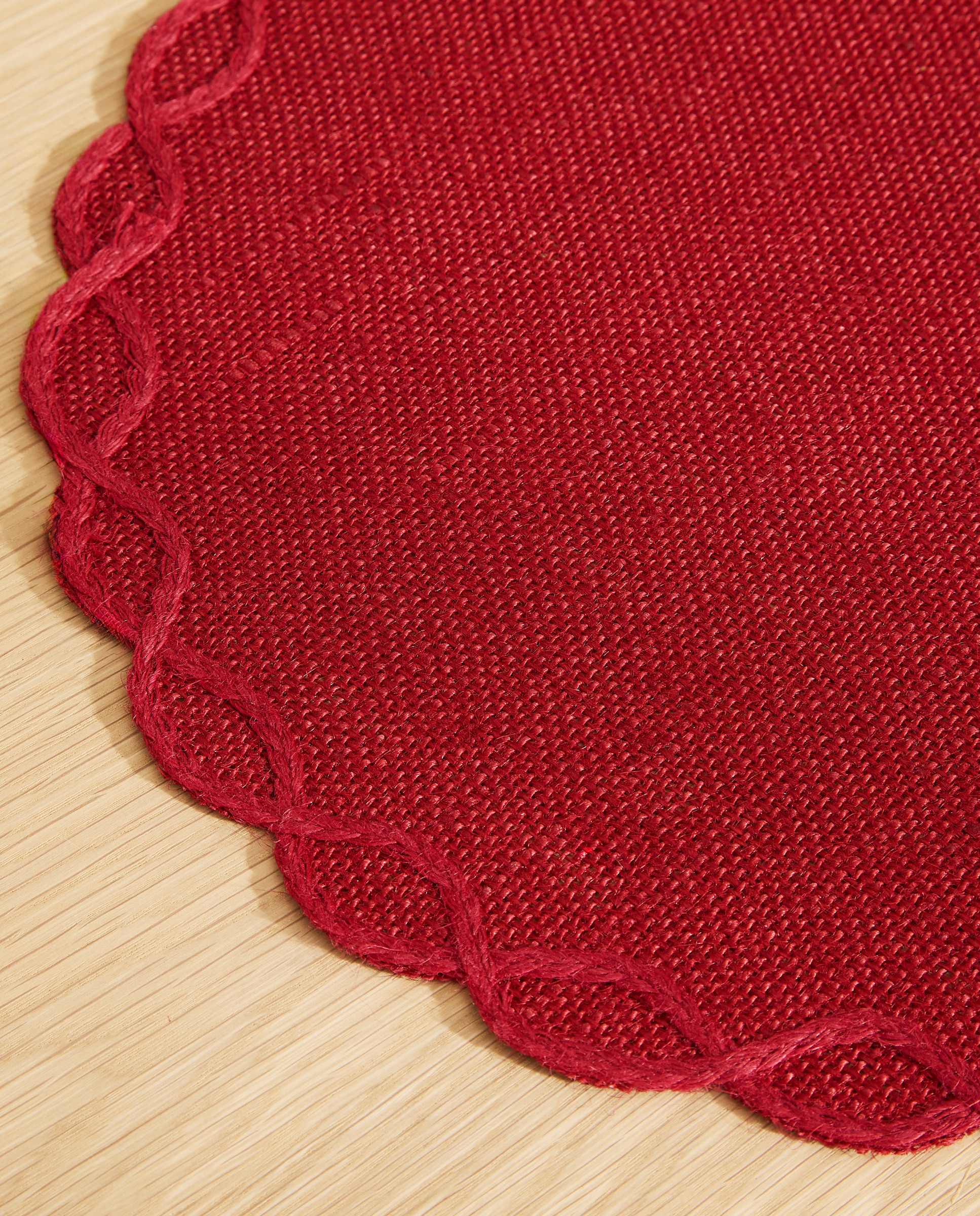 Mantel individual algodón Nowa - Rojo Diámetro 38 cm Rojo-3