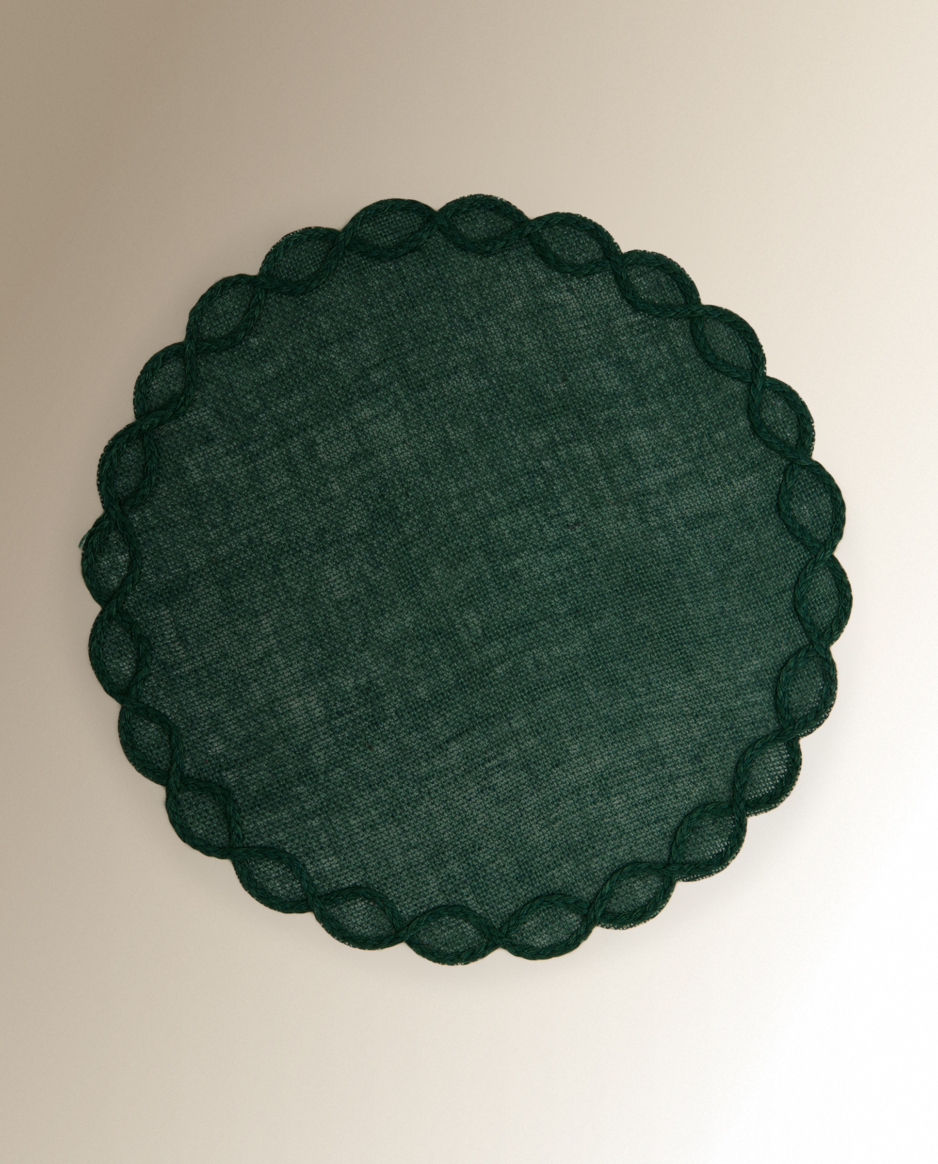 Mantel individual algodón Nowa - Verde Diámetro 38 cm Verde-2