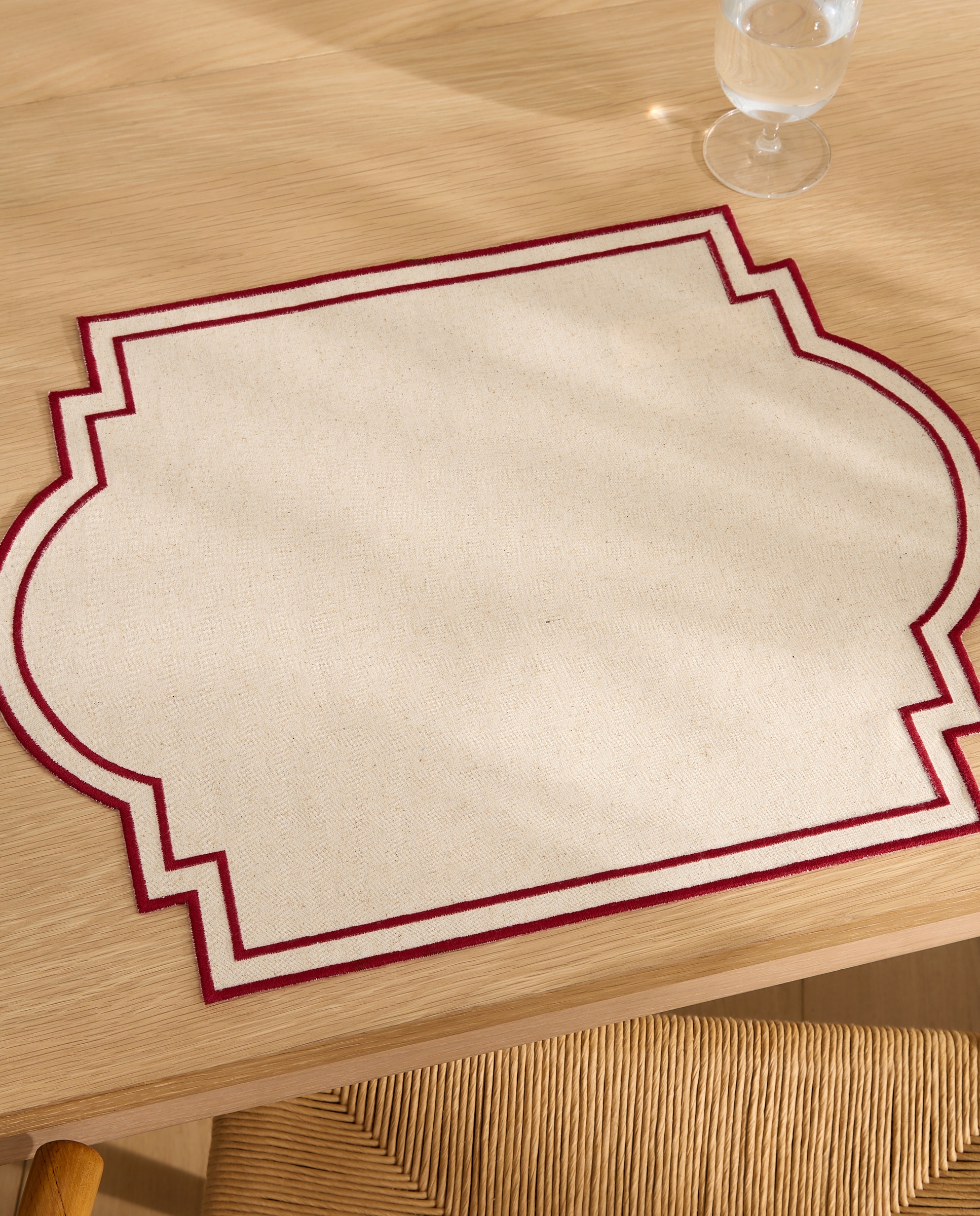 Mantel individual algodón y lino Greco - Beige Beige-1