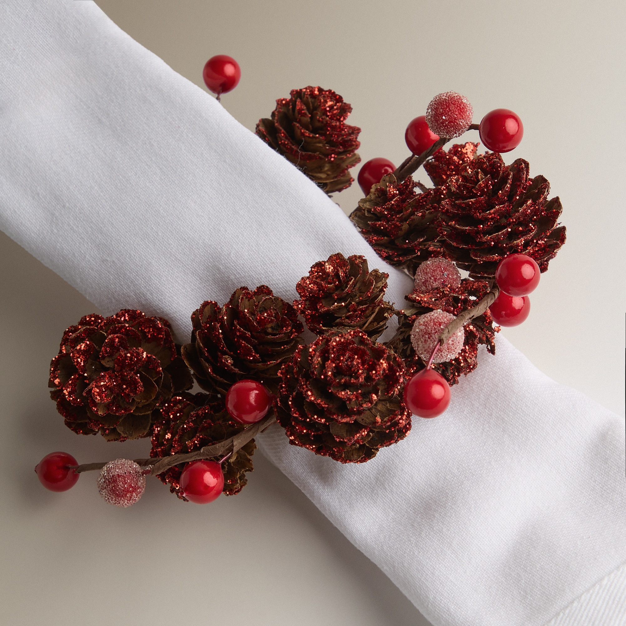 Servilletero navideño Pinar El Corte Inglés - Rojo Medida única Rojo-2