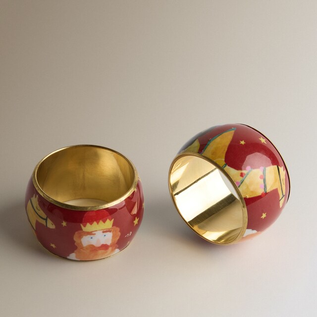 Imagem 0 de Conjunto de 2 Porta-Guardanapos Natalícios Reis Magos