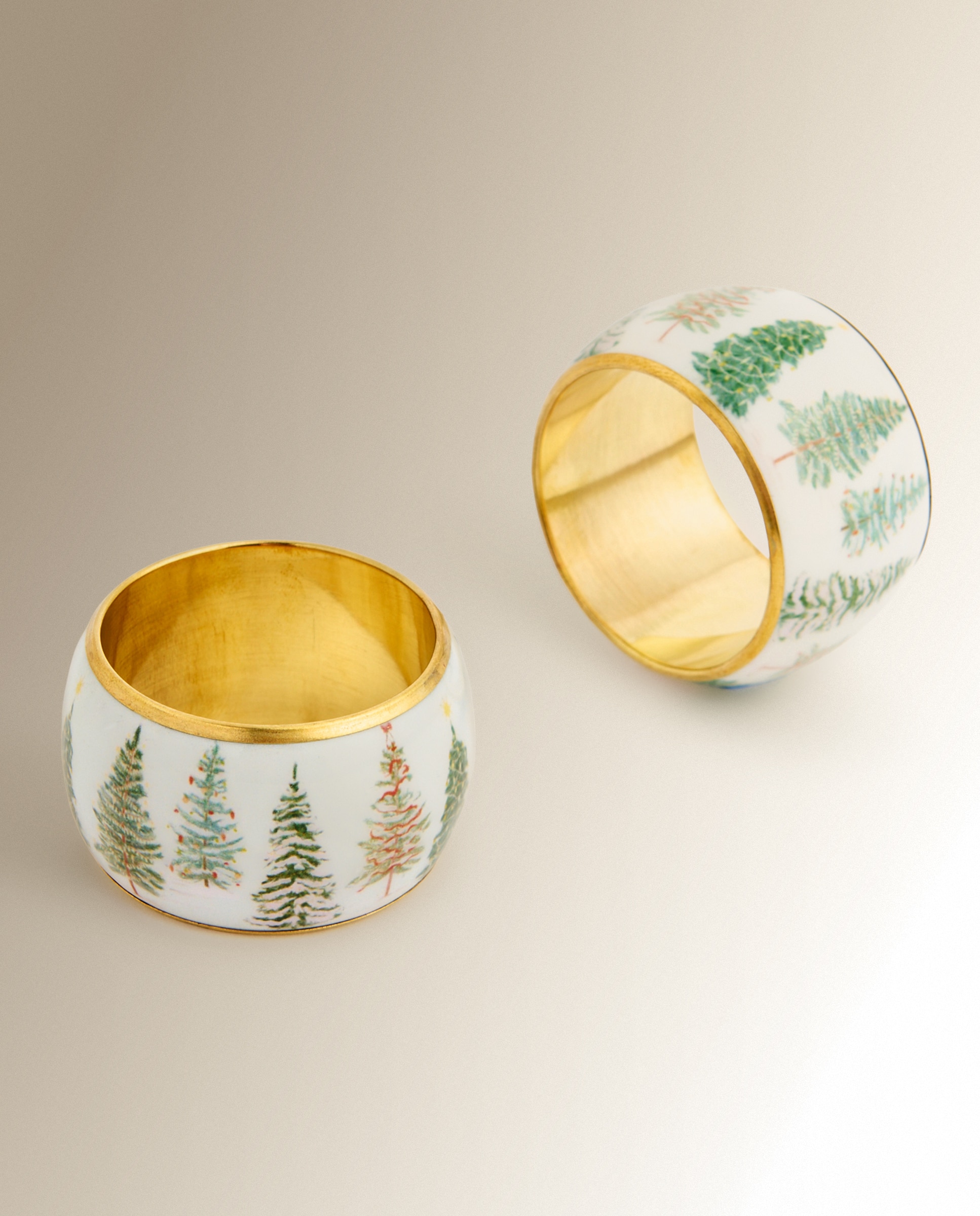 Set 2 servilleteros aluminio Christbaum - Blanco Blanco-1