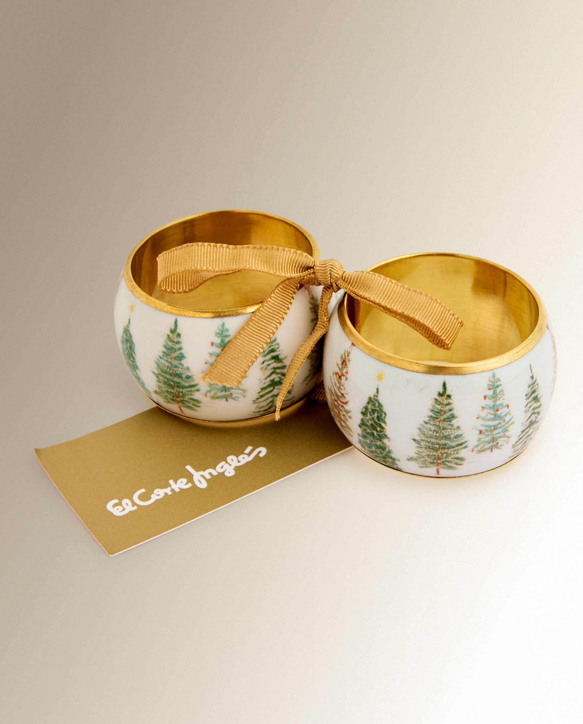 Set 2 servilleteros aluminio Christbaum - Blanco Blanco-2