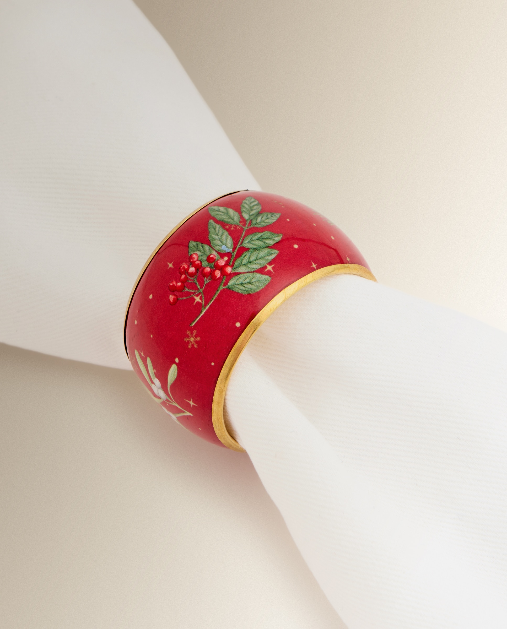 Set 2 servilleteros aluminio Mistletoe - Granate Granate-2