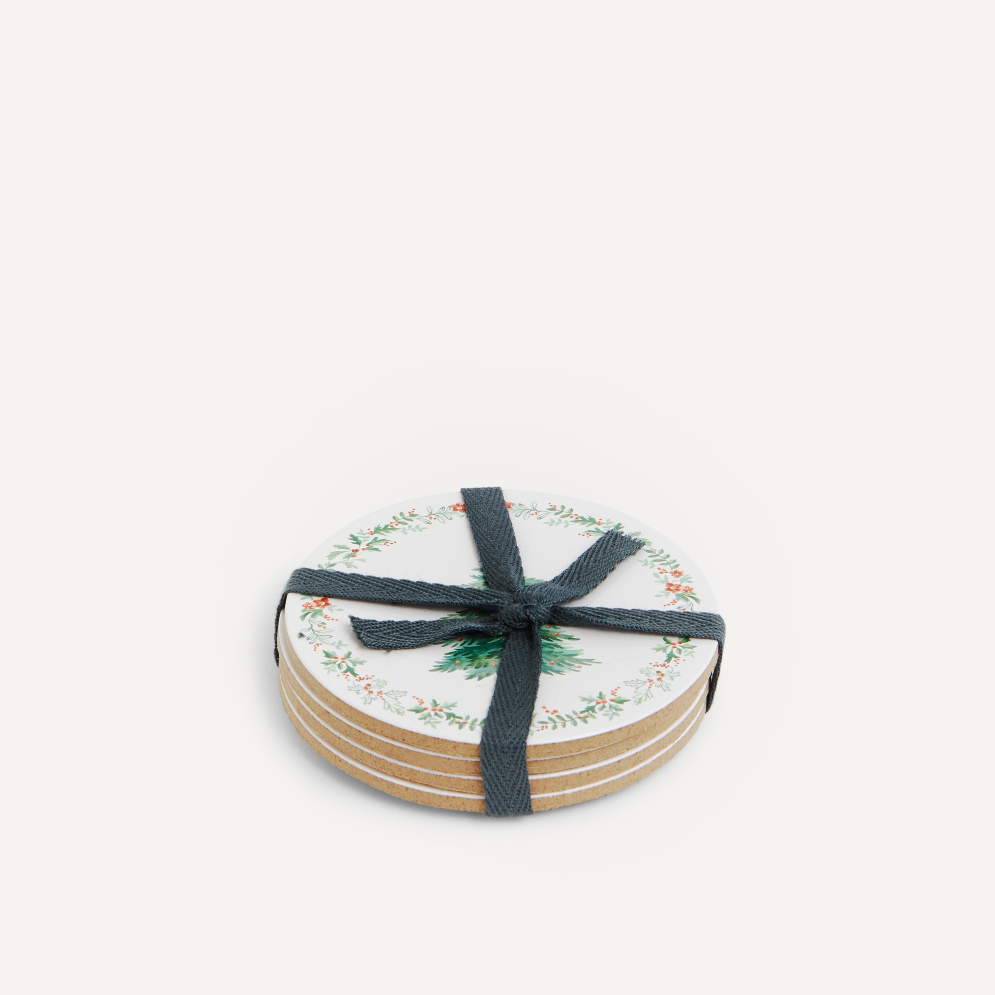 Conjunto de 4 Bases para Copos MDF Wald Branco-3