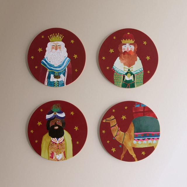 Imagen 0 de Set 4 posavasos MDF Reyes Magos El Corte Inglés