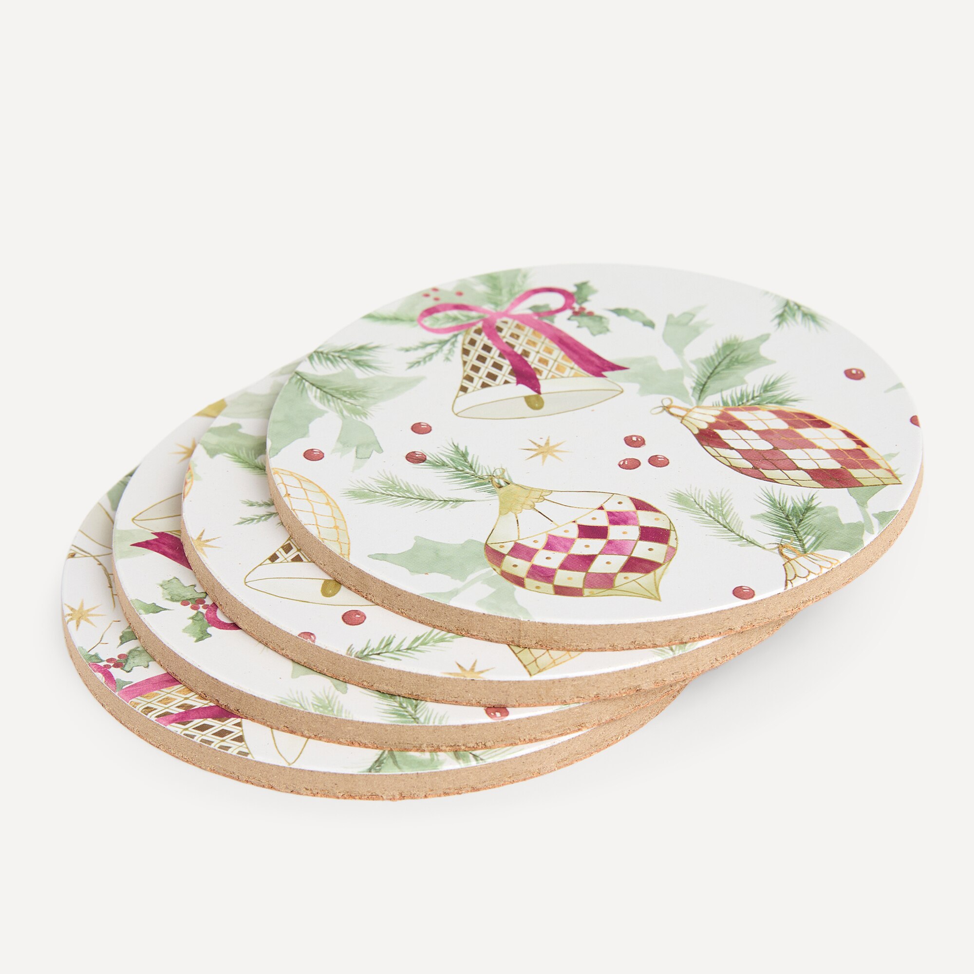 Conjunto de 4 Bases para Copos MDF Arlequim Multicolor-2