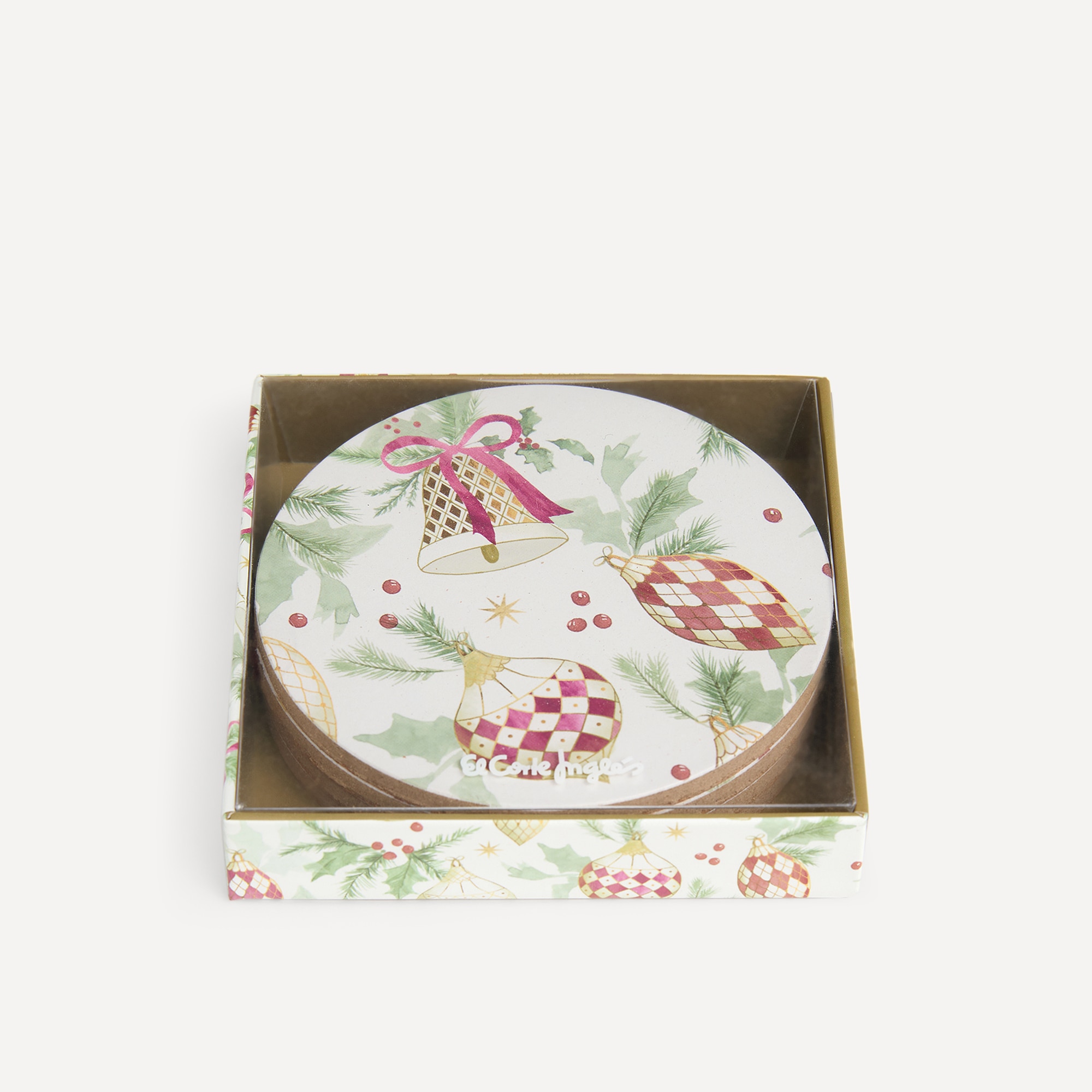 Conjunto de 4 Bases para Copos MDF Arlequim Multicolor-3