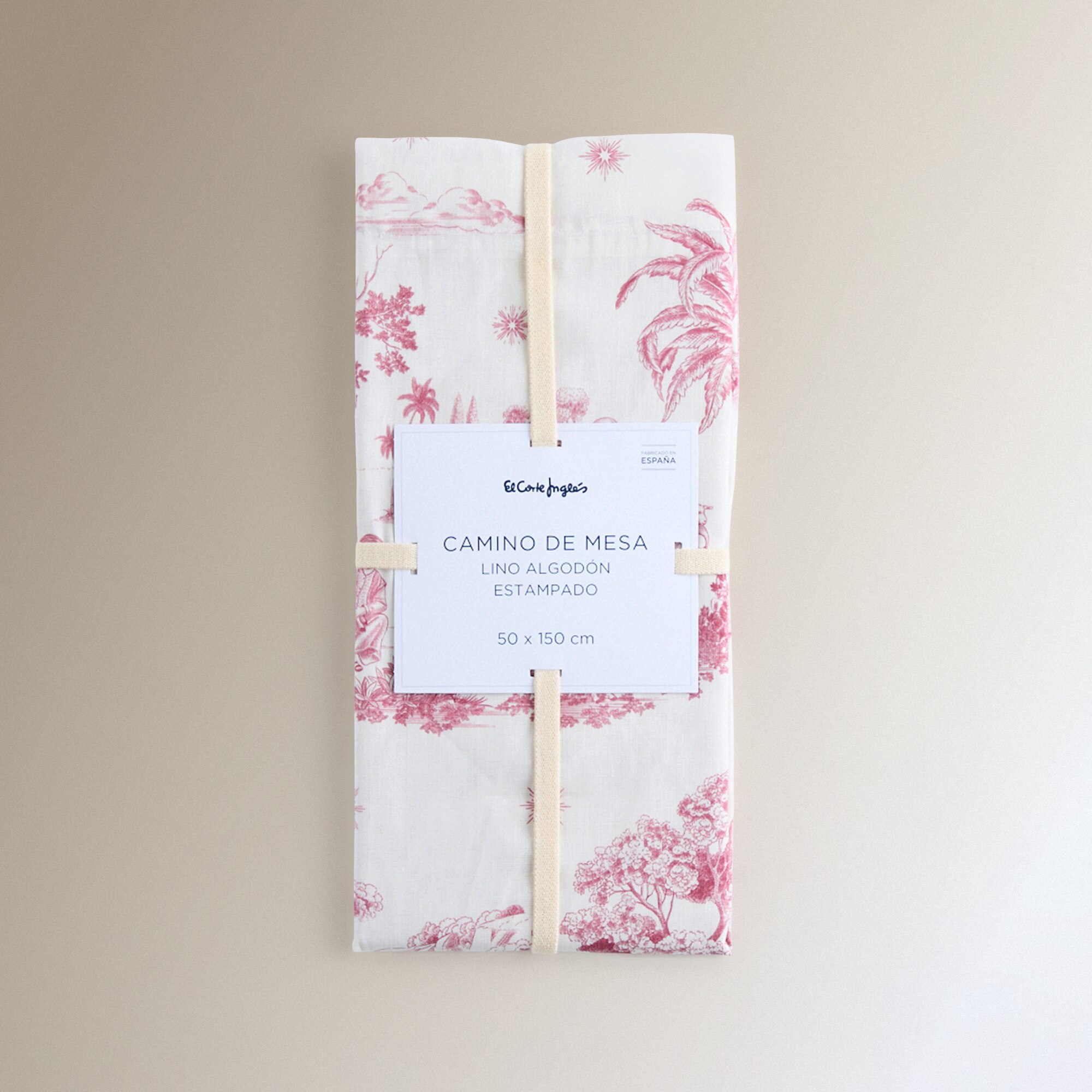 Caminho de Mesa de Algodão Oriente Grená-4