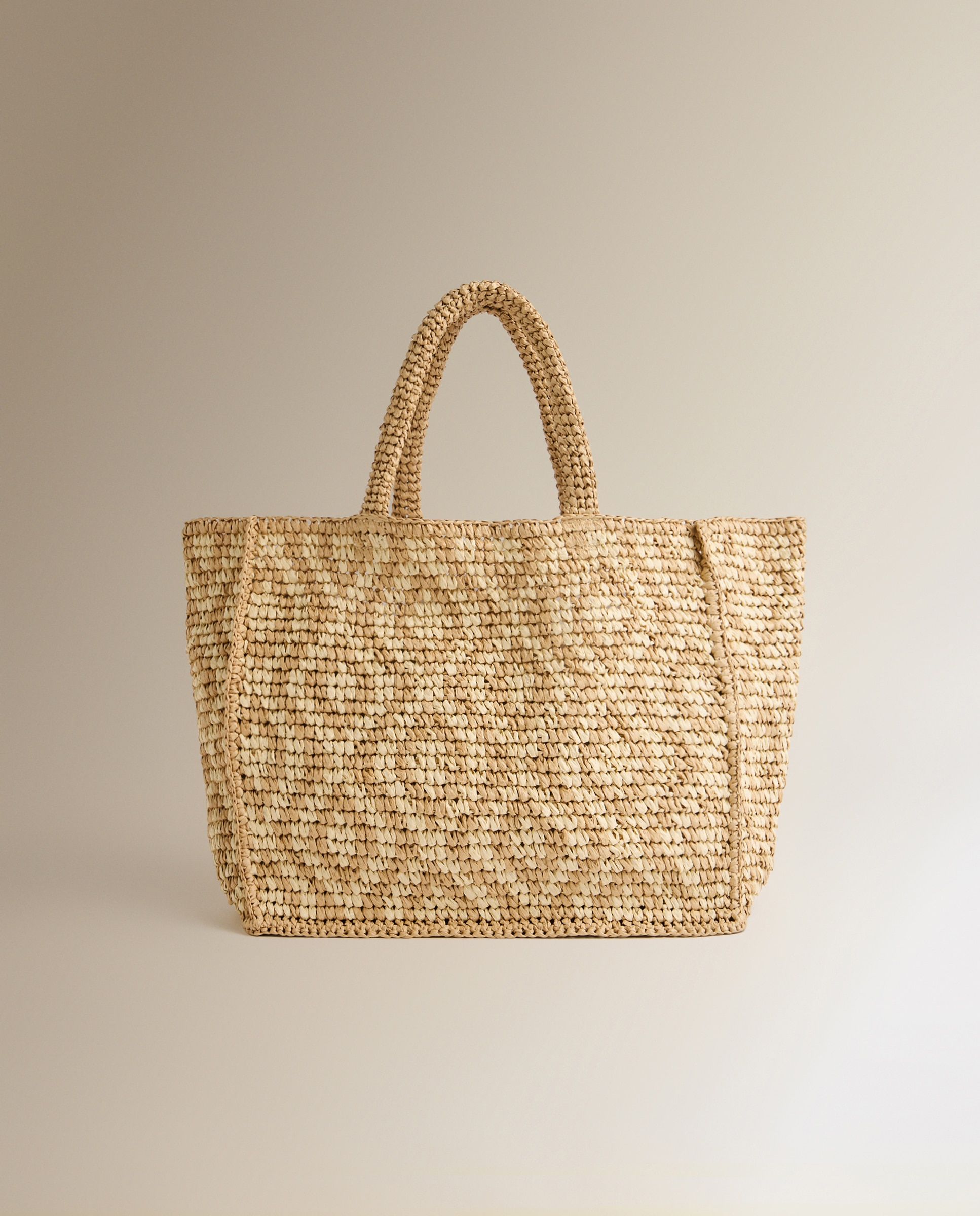 Bolsa de playa Geometric - Beige Beige-2