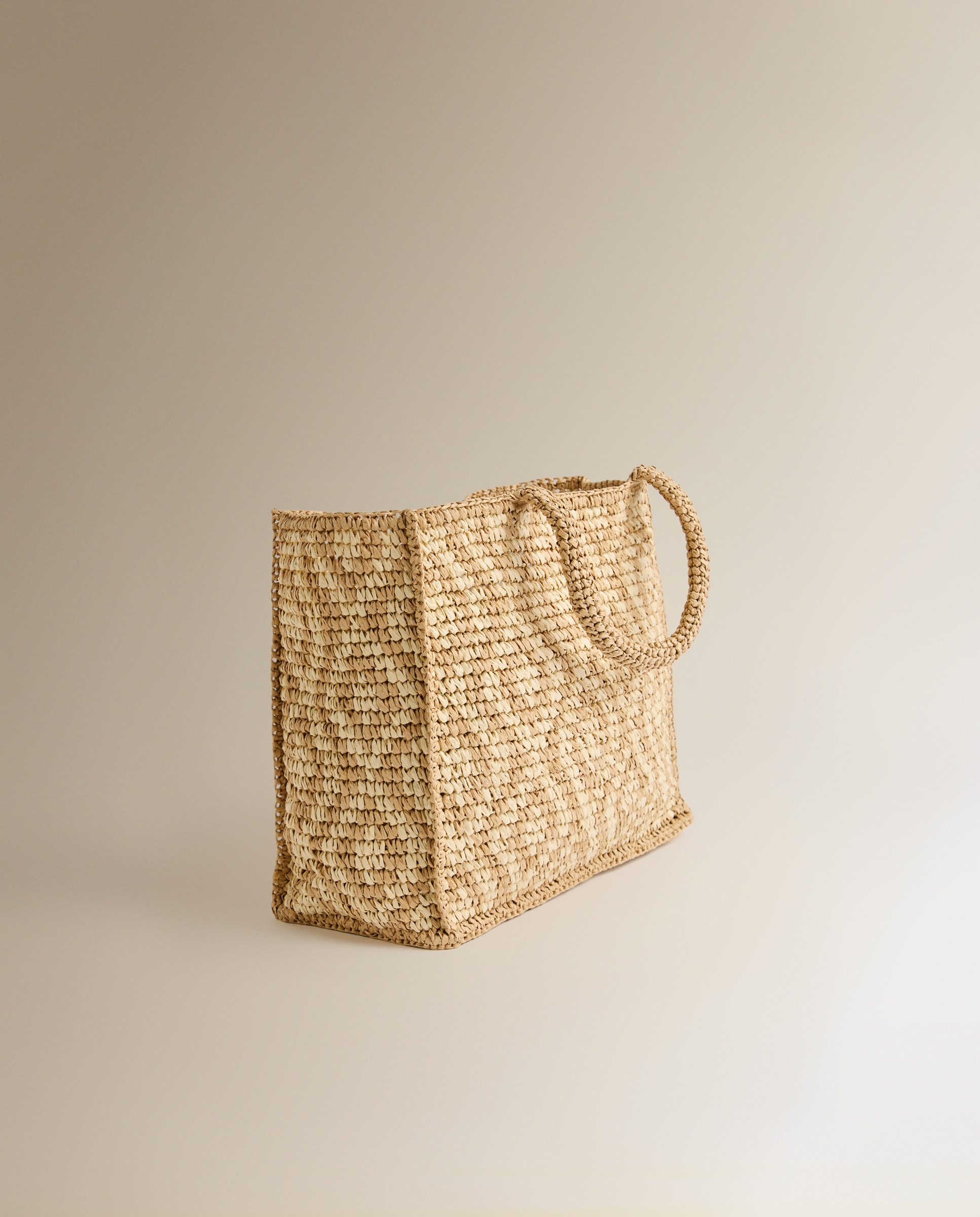Bolsa de playa Geometric - Beige Beige-3