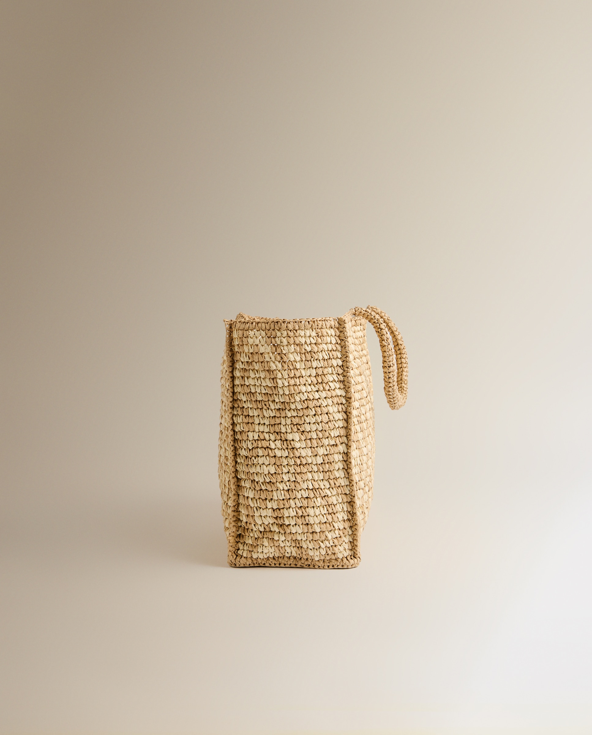 Bolsa de playa Geometric - Beige Beige-4